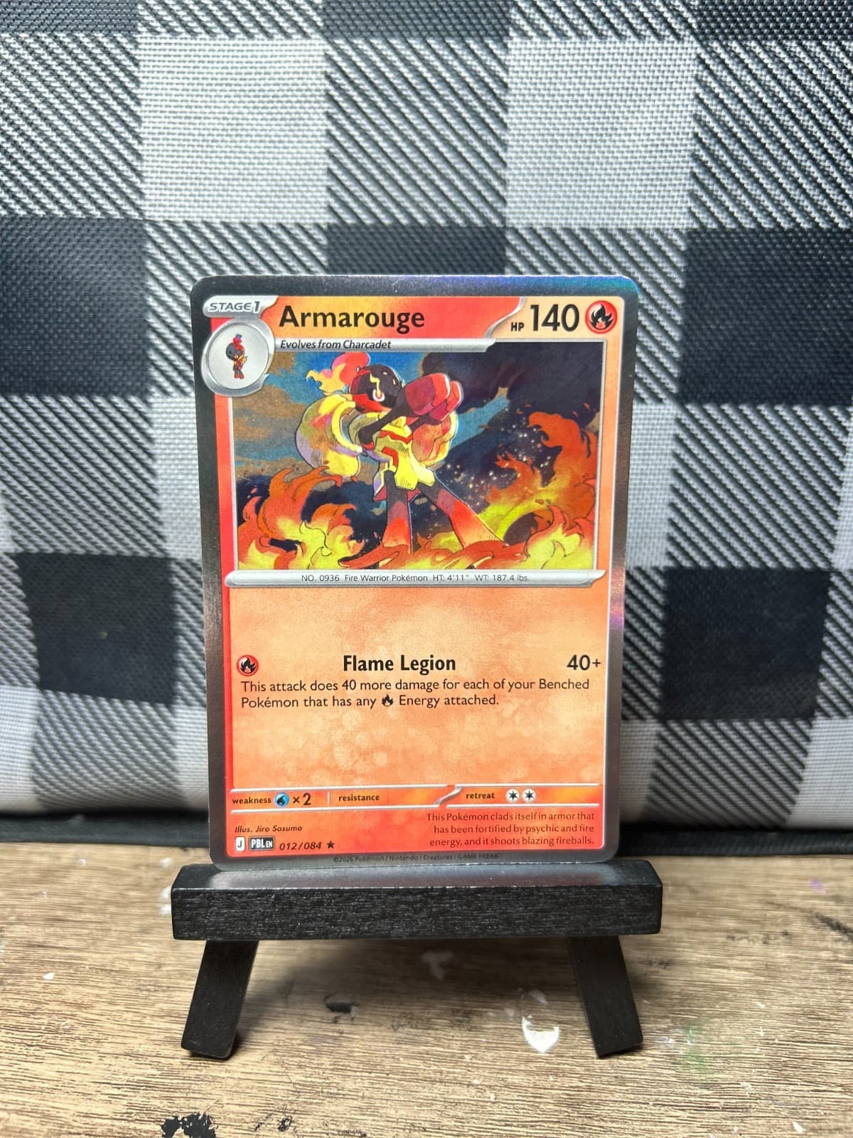 Pokemon TCG:  Armarouge 12/84, Pitch Black _ HOLO