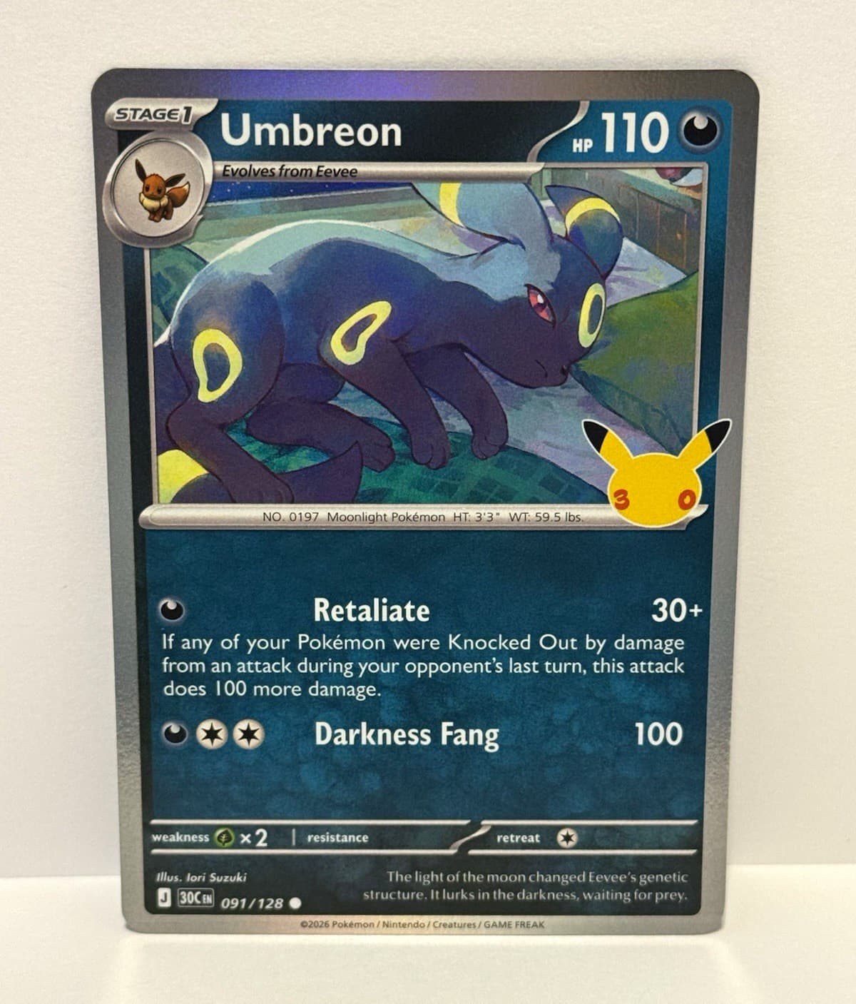 Pokémon Umbreon 30th Celebration 91/128
