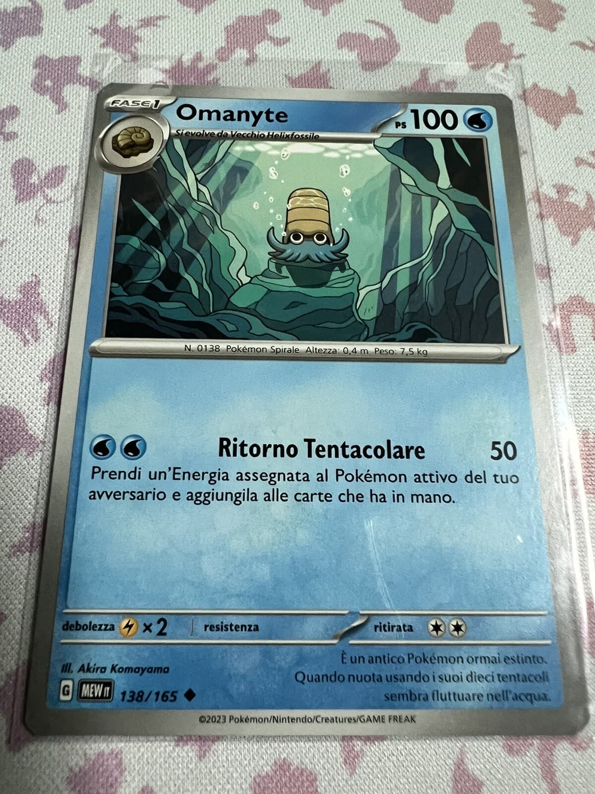 Carta Pokèmon: Omanyte [Non Comune] 138/165 (Serie: Scarlatto & Violetto 151)