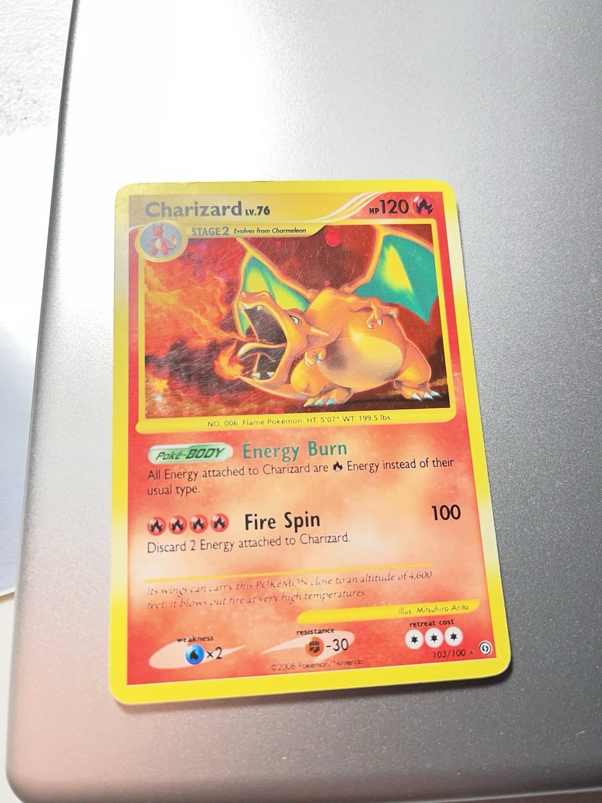 2008 Charizard Pokemon Diamond & Pearl Stormfront Holo 103/100