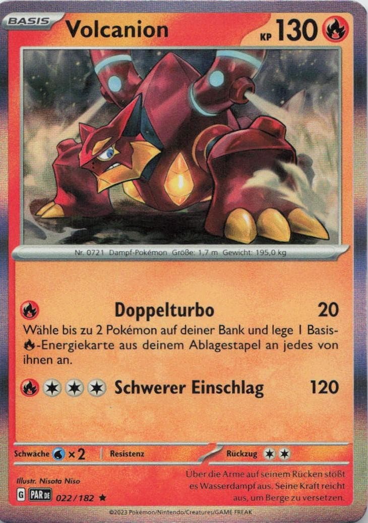 Pokémon Volcanion Paradoxrift #22 NM DE