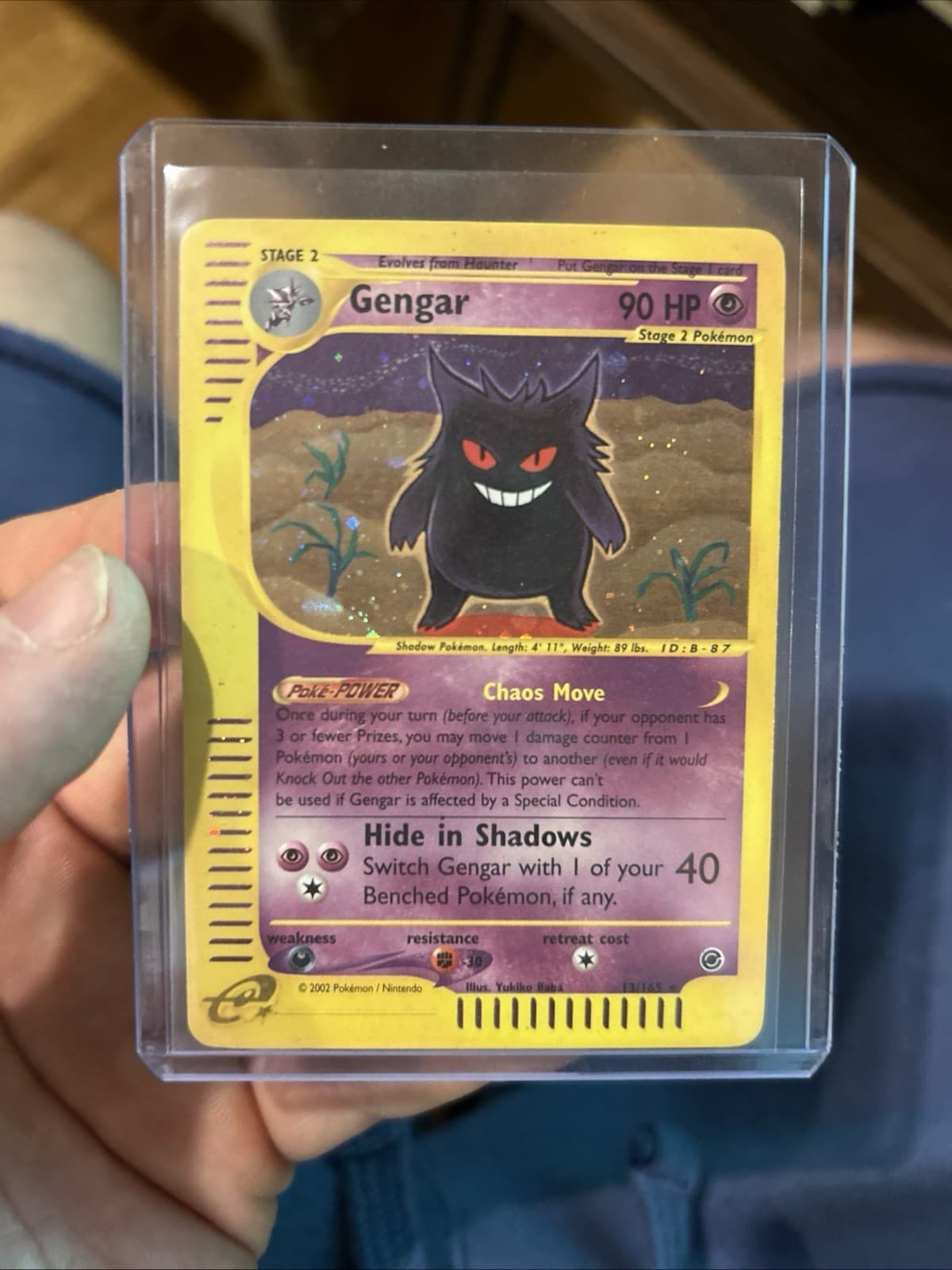 Pokémon TCG Expedition Base Set Gengar Holo Rare Card 013/165