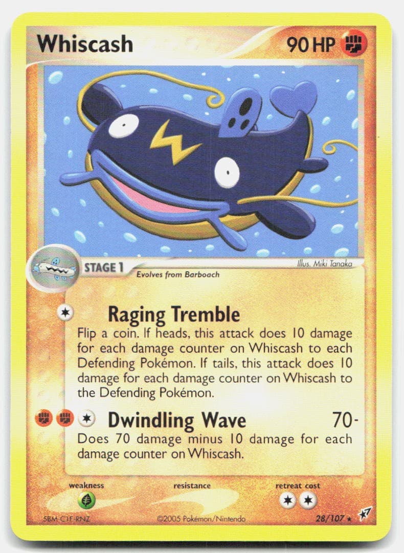 Deoxys Whiscash 28/107 NM Pokemon Rare Tcg Card