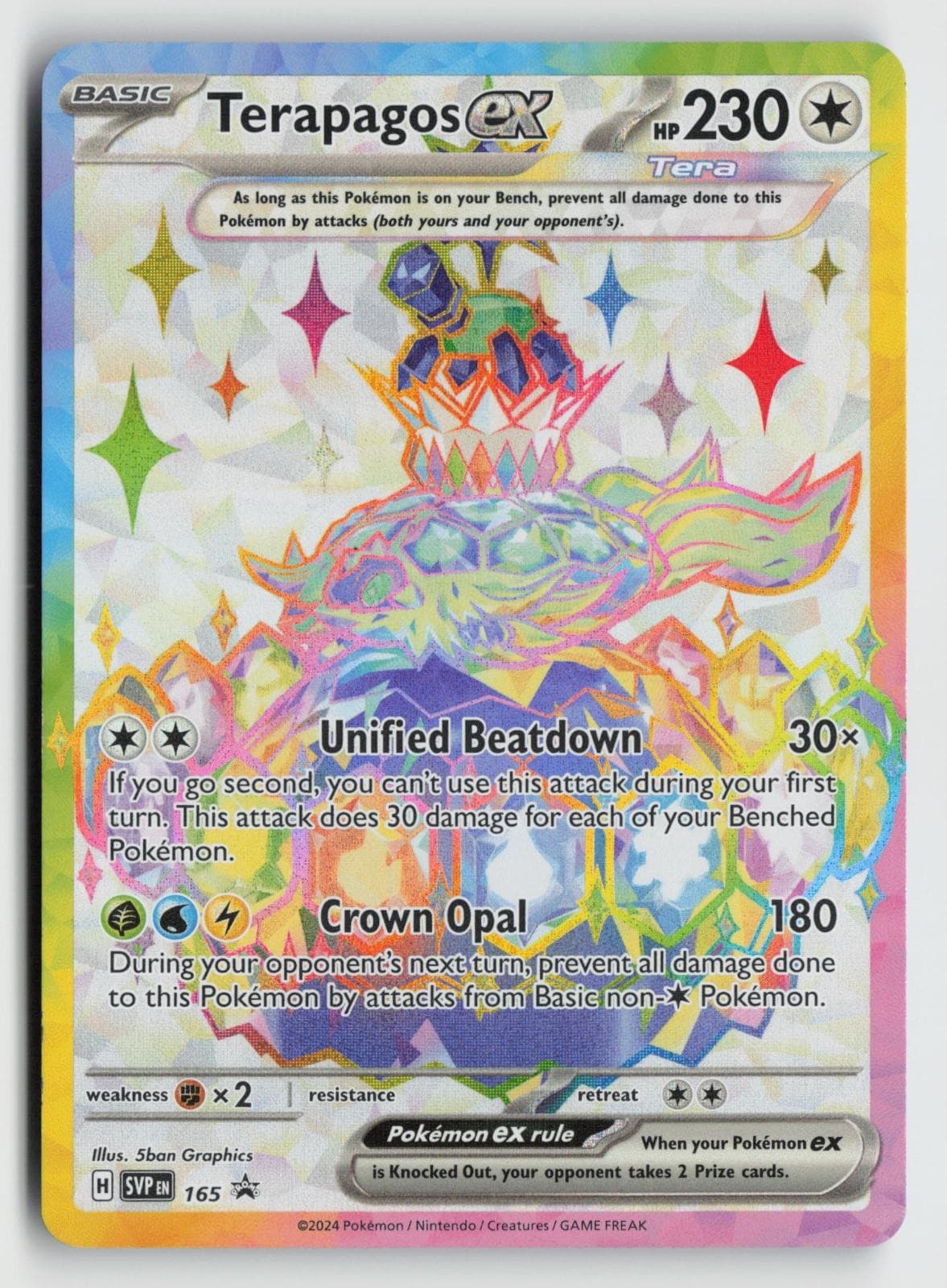 Pokemon TCG Terapagos ex 165 Holo Promo Scarlet & Violet Promo NM