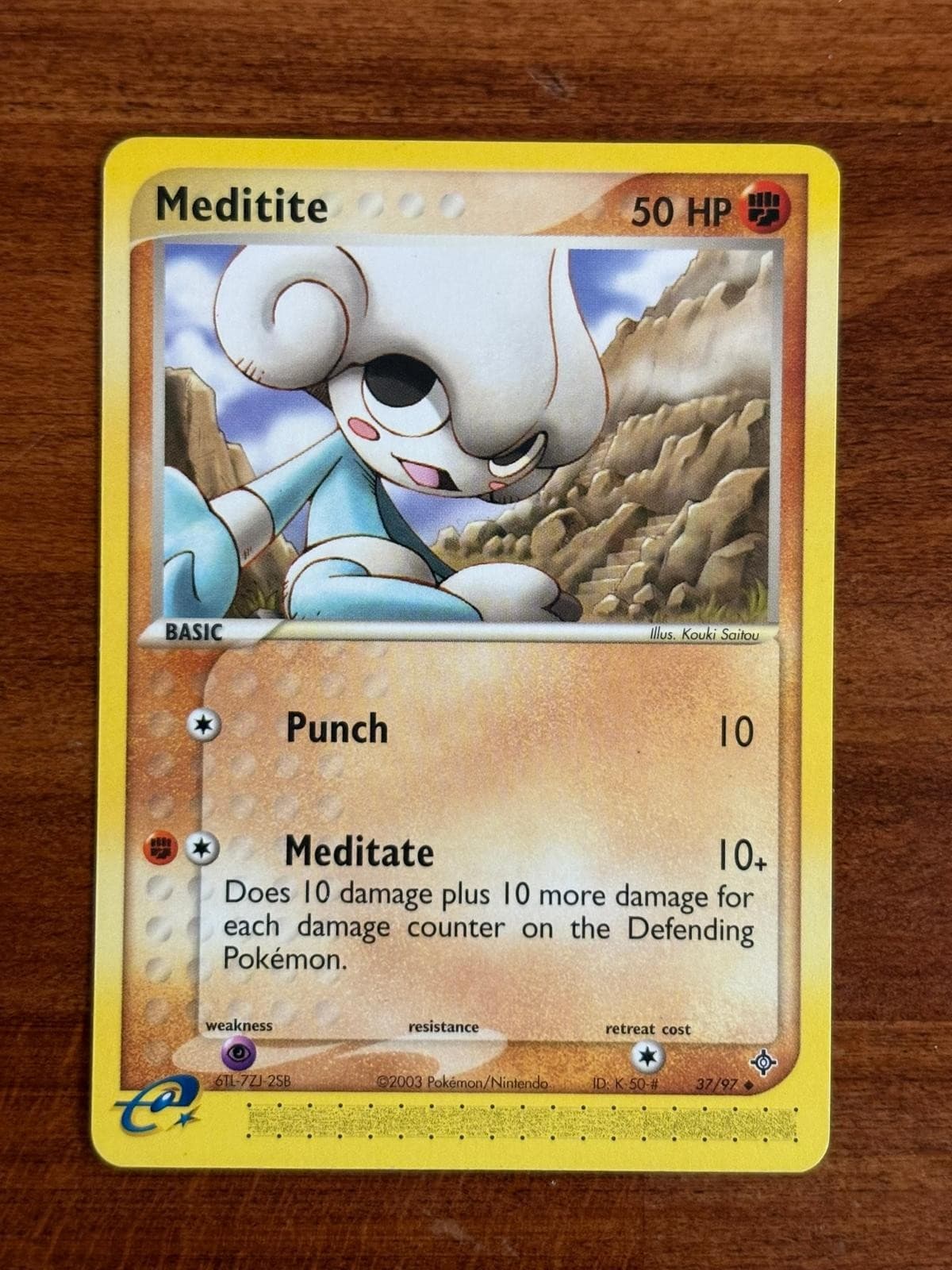Meditite 37/97 Uncommon Dragon Pokemon Near Mint