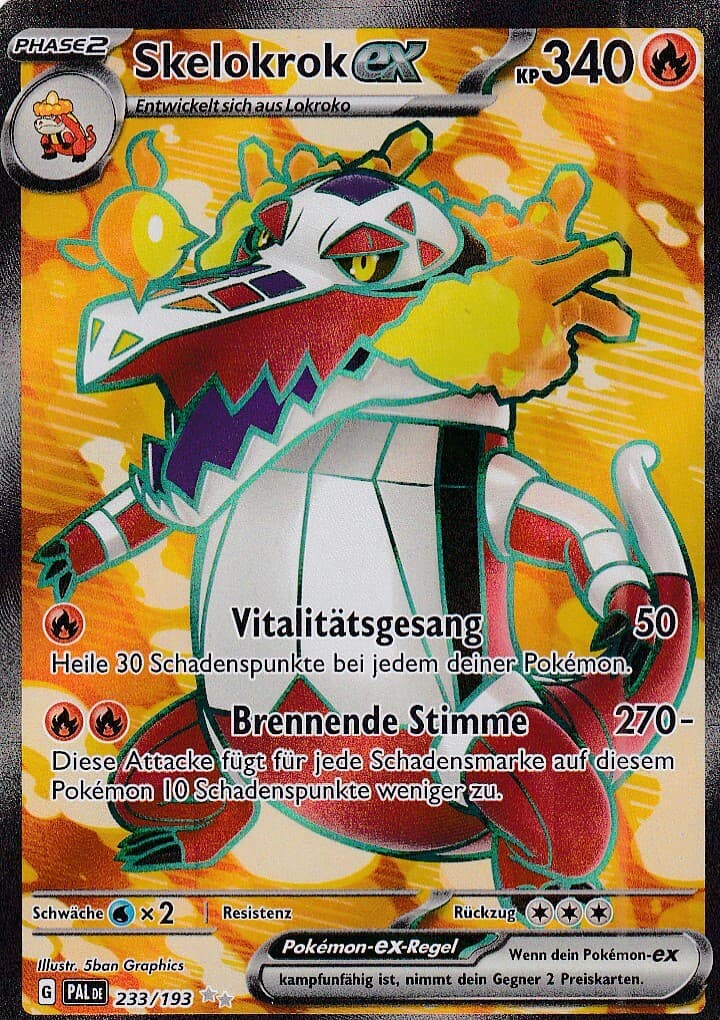 Skelokrok ex 233/193 Fullart Entwicklungen in Paldea Pokemon Karte Deutsch