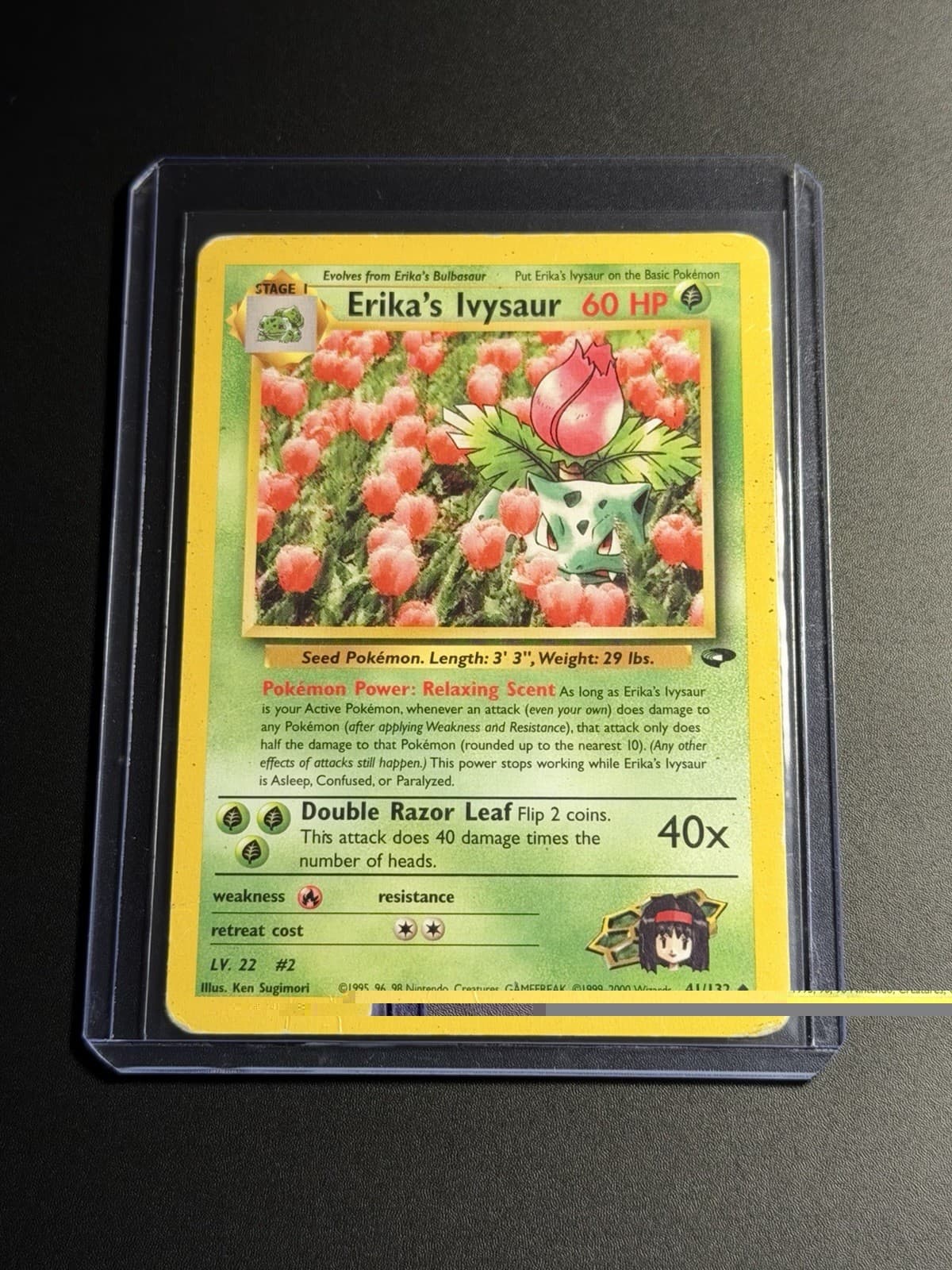Erika's Ivysaur 41/132 Uncommon Gym Challenge Pokemon Unlimited HP