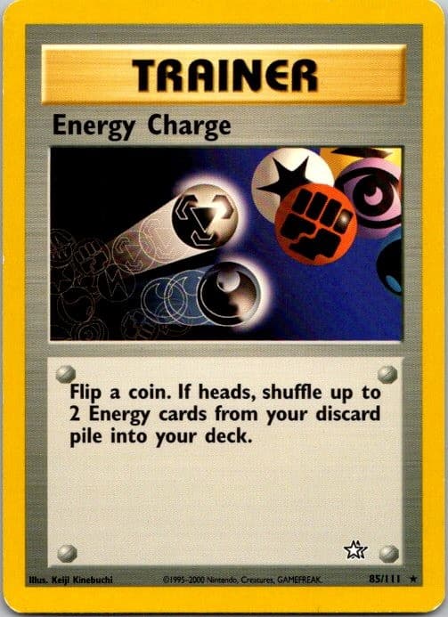 Energy Charge 85/111 Rare Neo Genesis Pokemon Unlimited Moderately Played