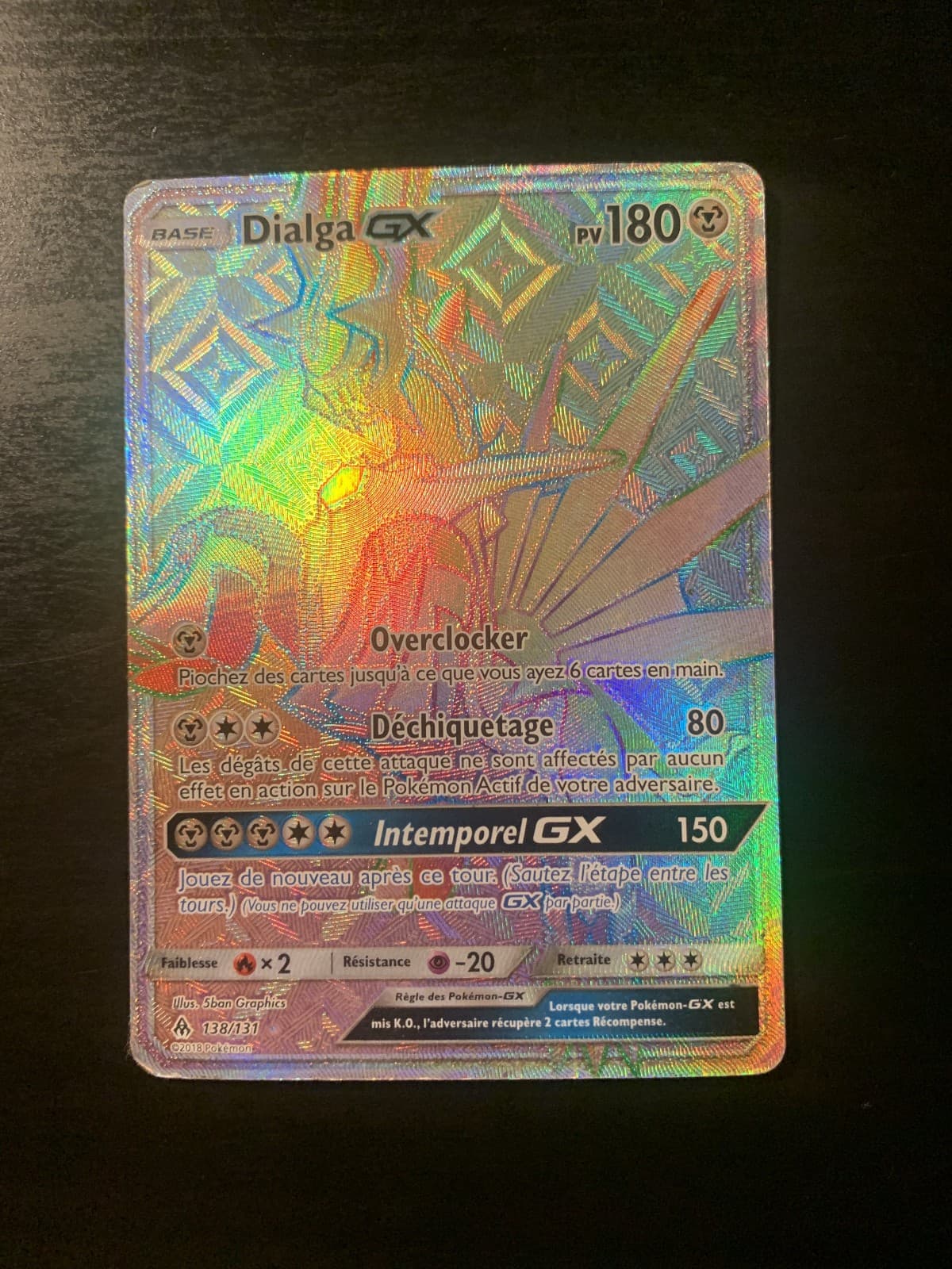 Carte Pokémon : Dialga GX 138/131 Lumière Interdite Française