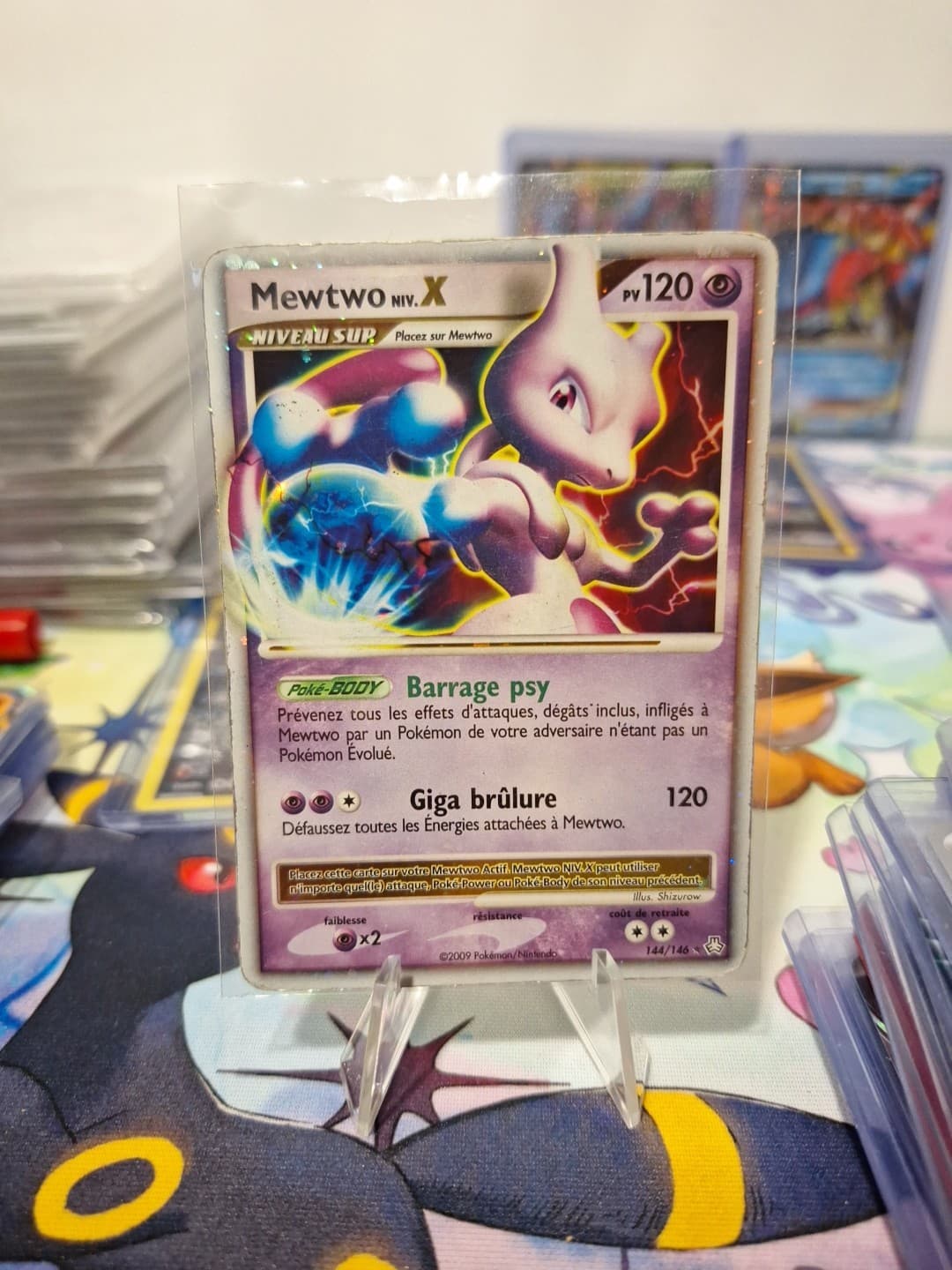 Carte Pokémon Mewtwo Niv. X 144/146 Bloc Diamant Perle Eveil des Légendes FR