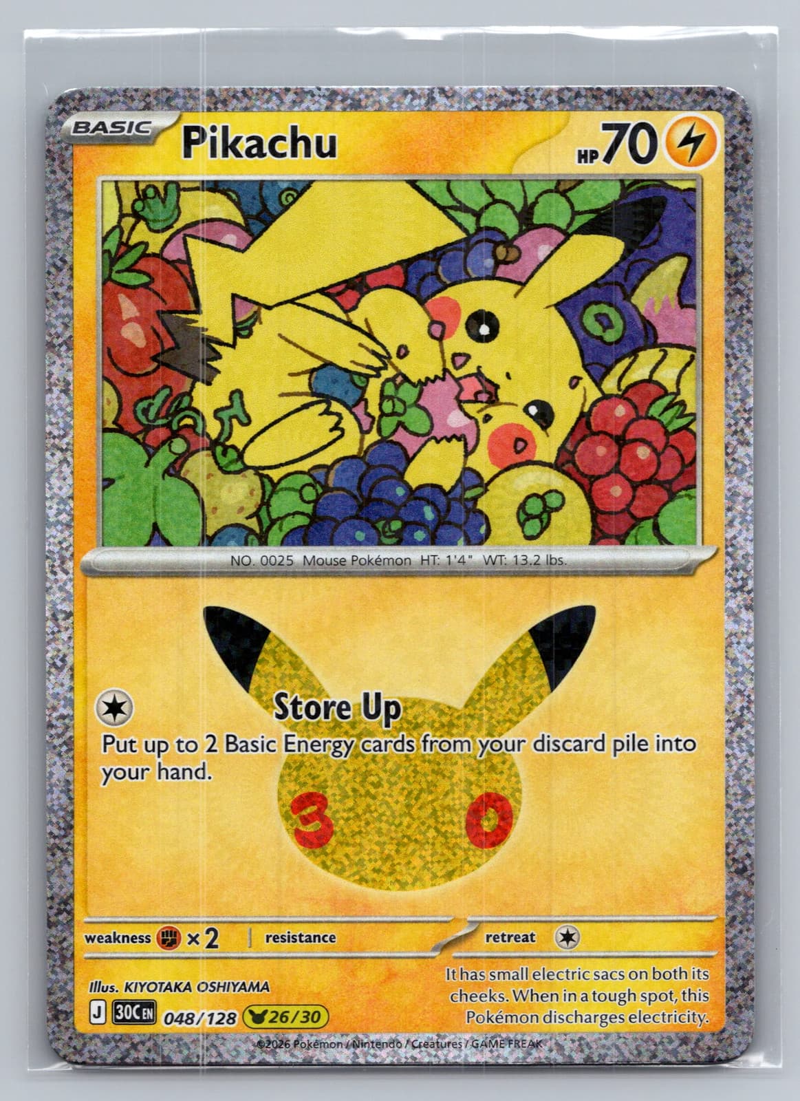 Pikachu #48/128 2026 30th Celebration Pokemon TCG
