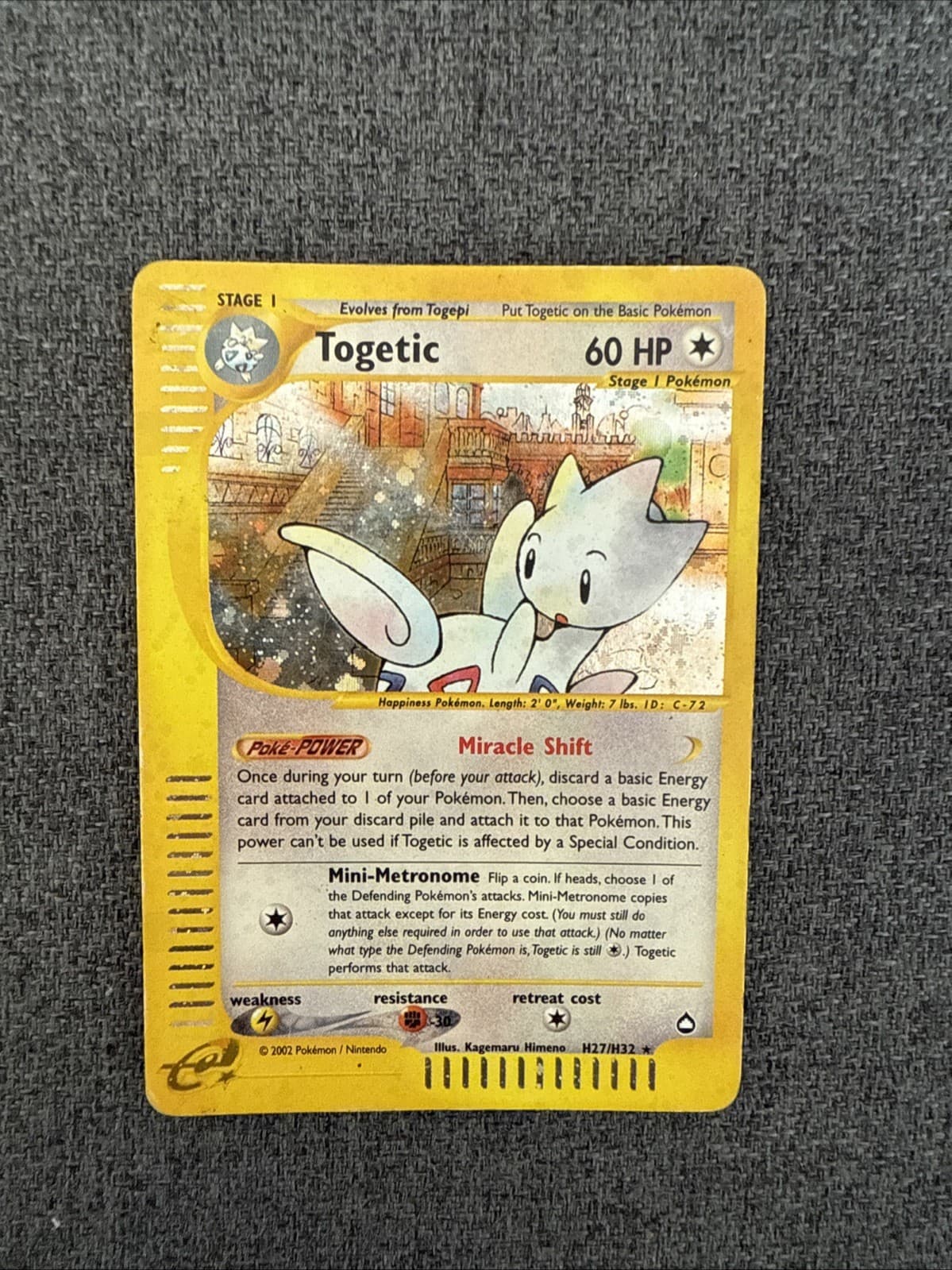 Pokémon Sammelkarte Togetic Holo Rare H27/H32