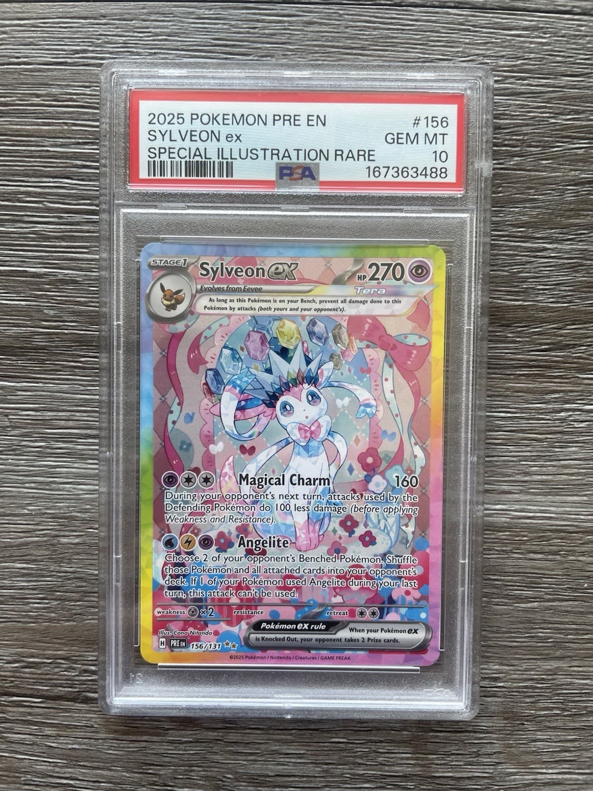 Pokemon 2025 Sylveon ex 156/131 SIR Prismatic Evolutions GEM MINT PSA 10