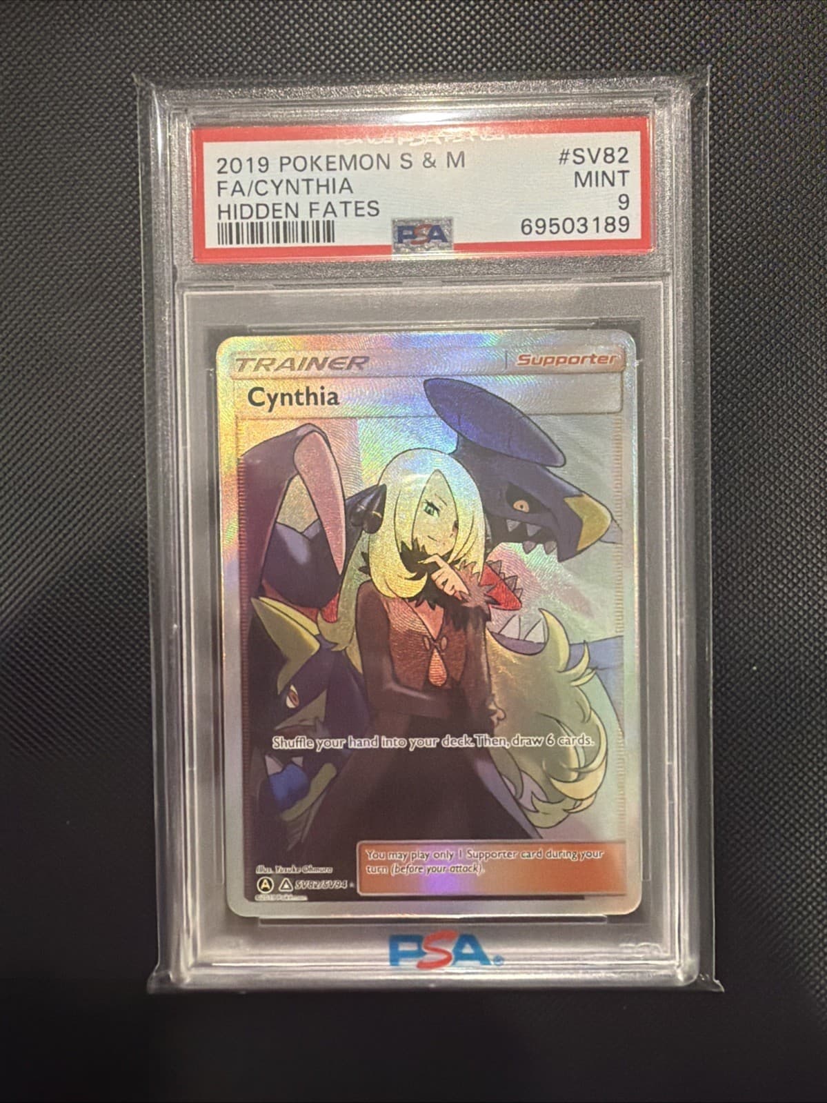 Cynthia Hidden SV82/SV94 Full Art 2019 Pokemon PSA 9 MINT