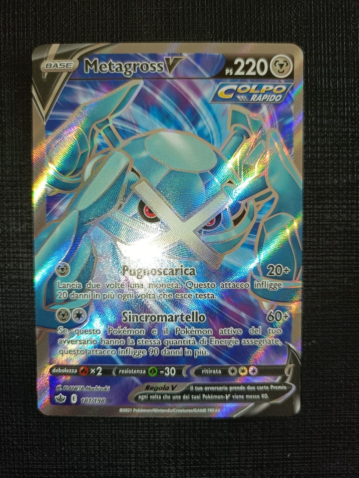 Carta Pokémon Metagross V 181/198 - Regno Glaciale ITA  Full Art A12