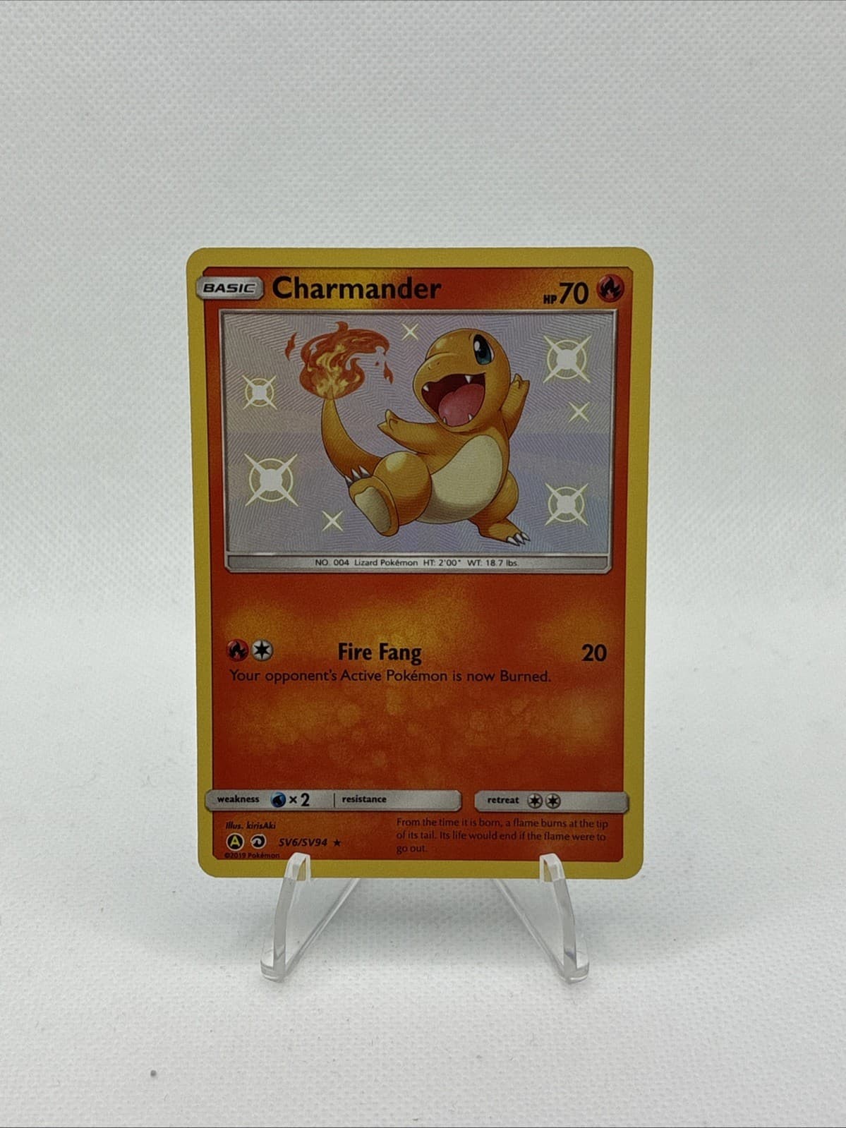 Charmander SV6/SV94 Pokemon Hidden Fates Shiny Vault Baby Shiny Holo NM
