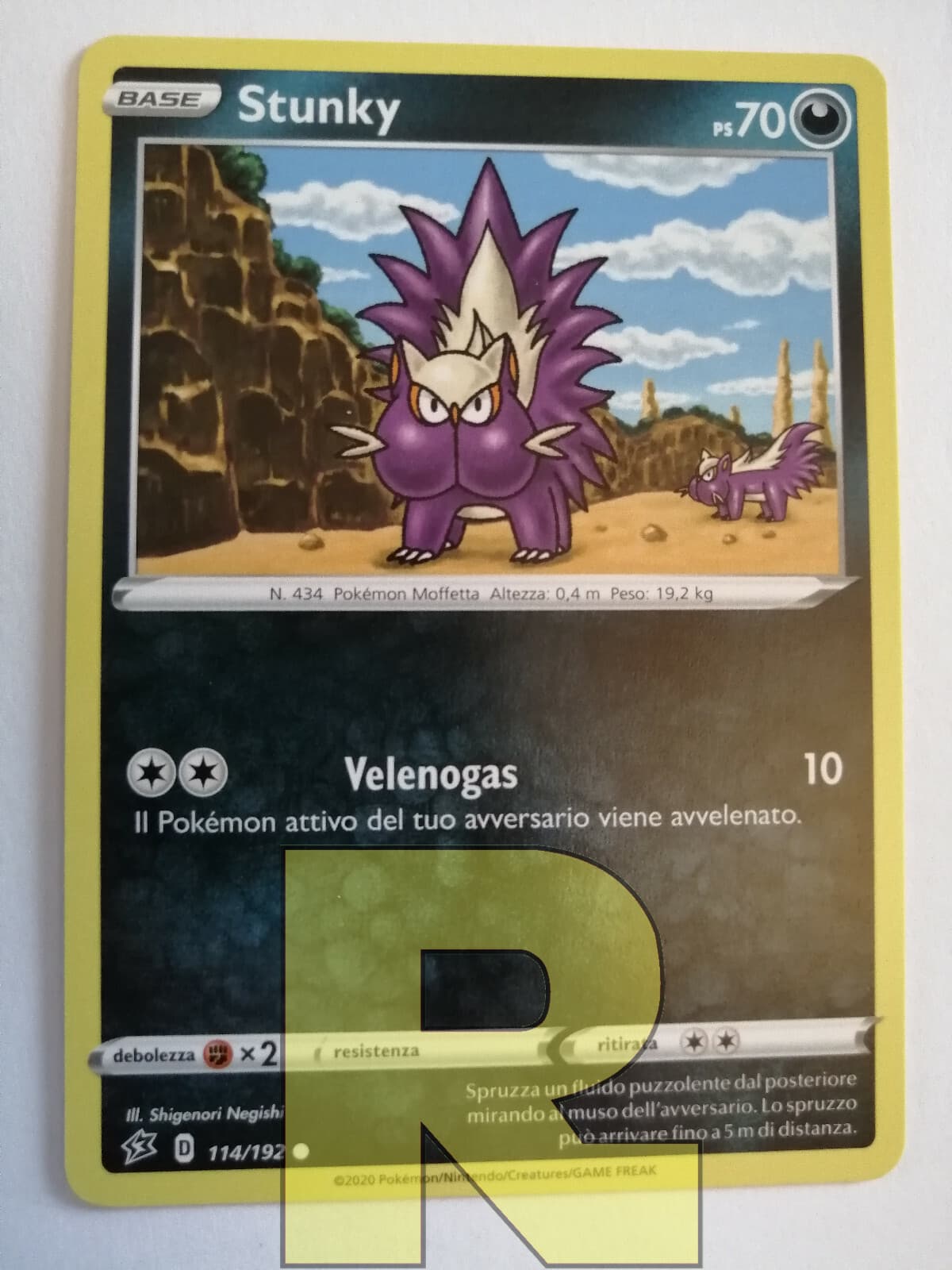 Stunky ® Fragore Ribelle 114/192 ® Comune ® Pokemon ® Italiano