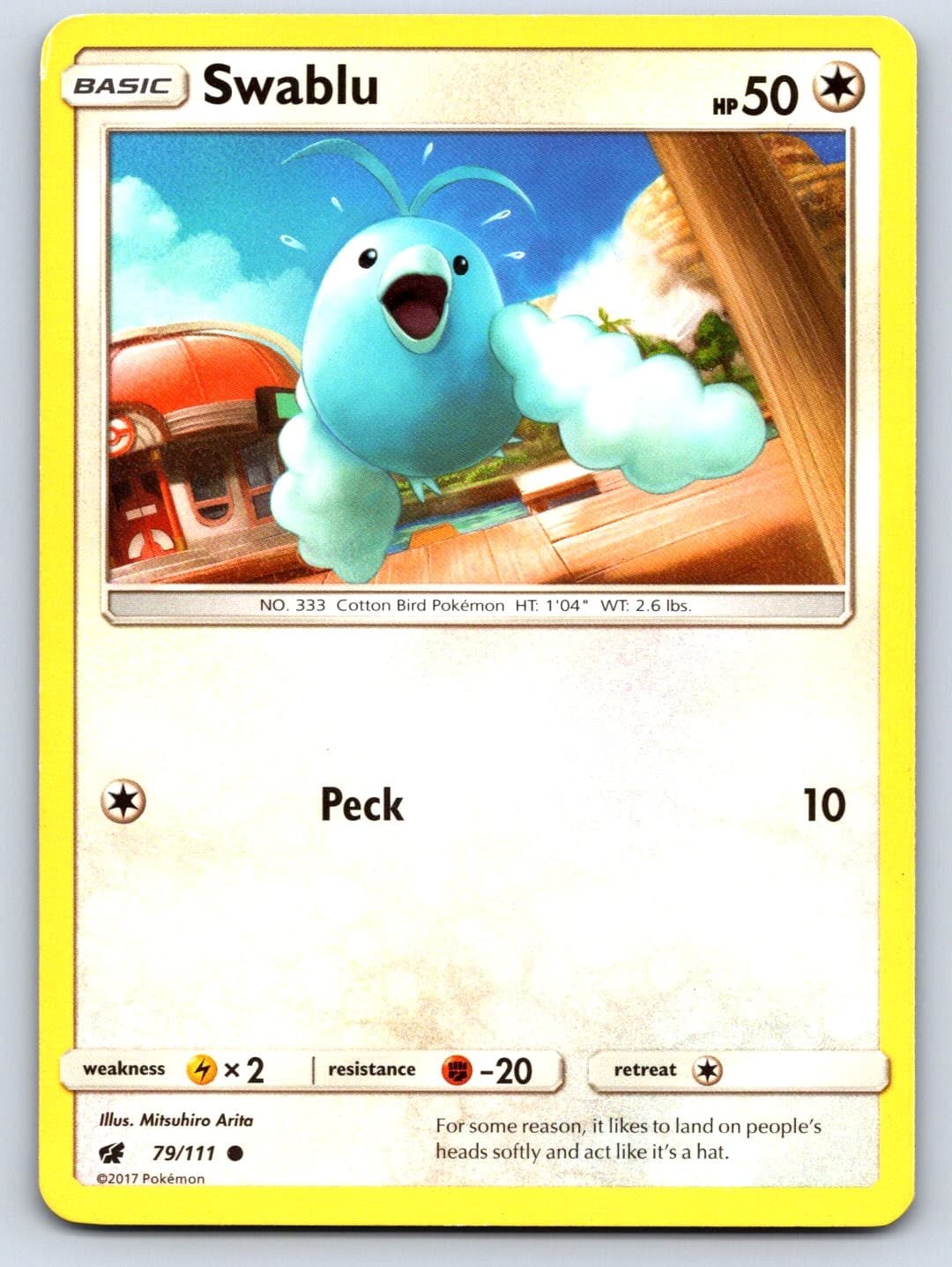 Swablu 79/111 Common Crimson Invasion Near Mint