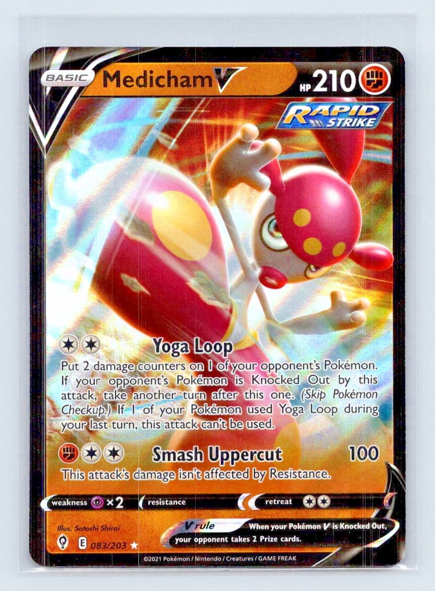 Medicham V 083/203 Holo Ultra Rare Evolving Skies Pokemon NM