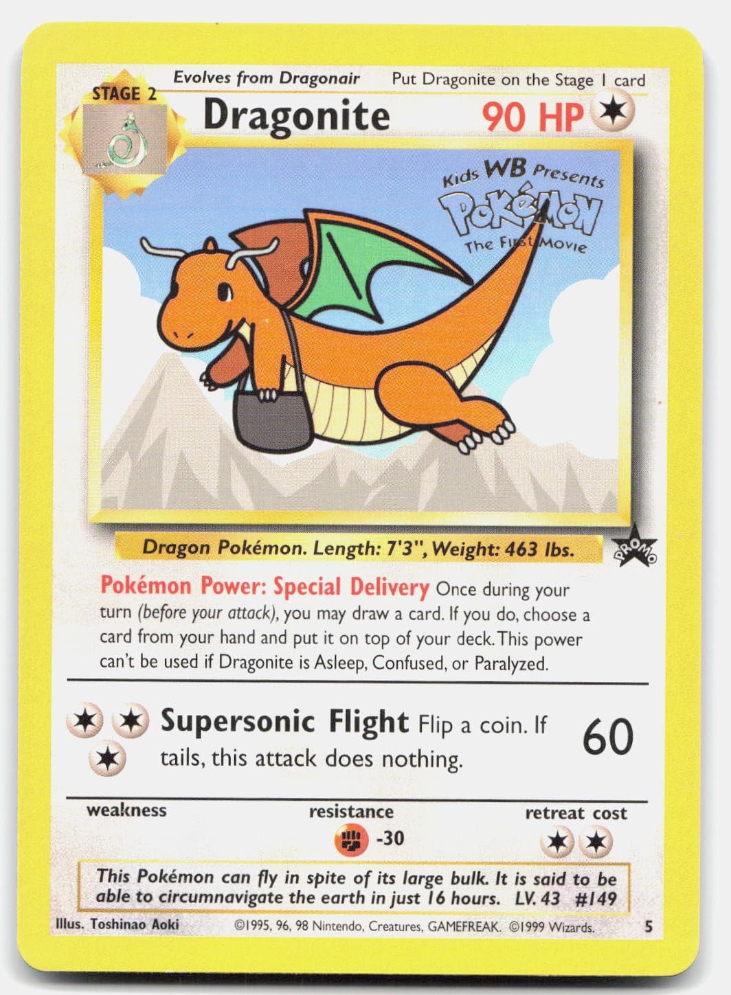 Dragonite 5 Promo Wizards Black Star Promos Pokemon Lightly Played