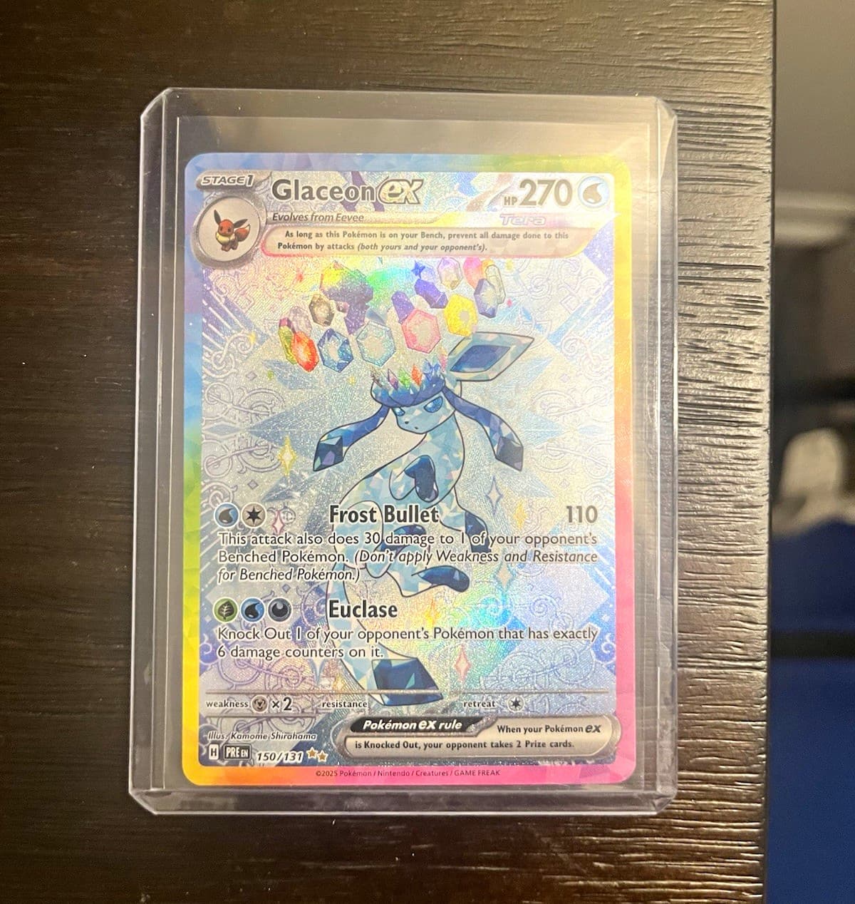 Pokemon TCG Glaceon ex 150/131 SV Prismatic Evolutions SIR Holo English 270 HP