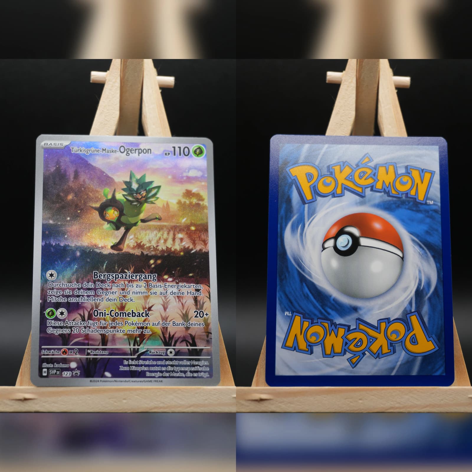 Türkisgrüne Maske Ogerpon SVP 123 SV Black Star Promos Pokémon Karte Deutsch