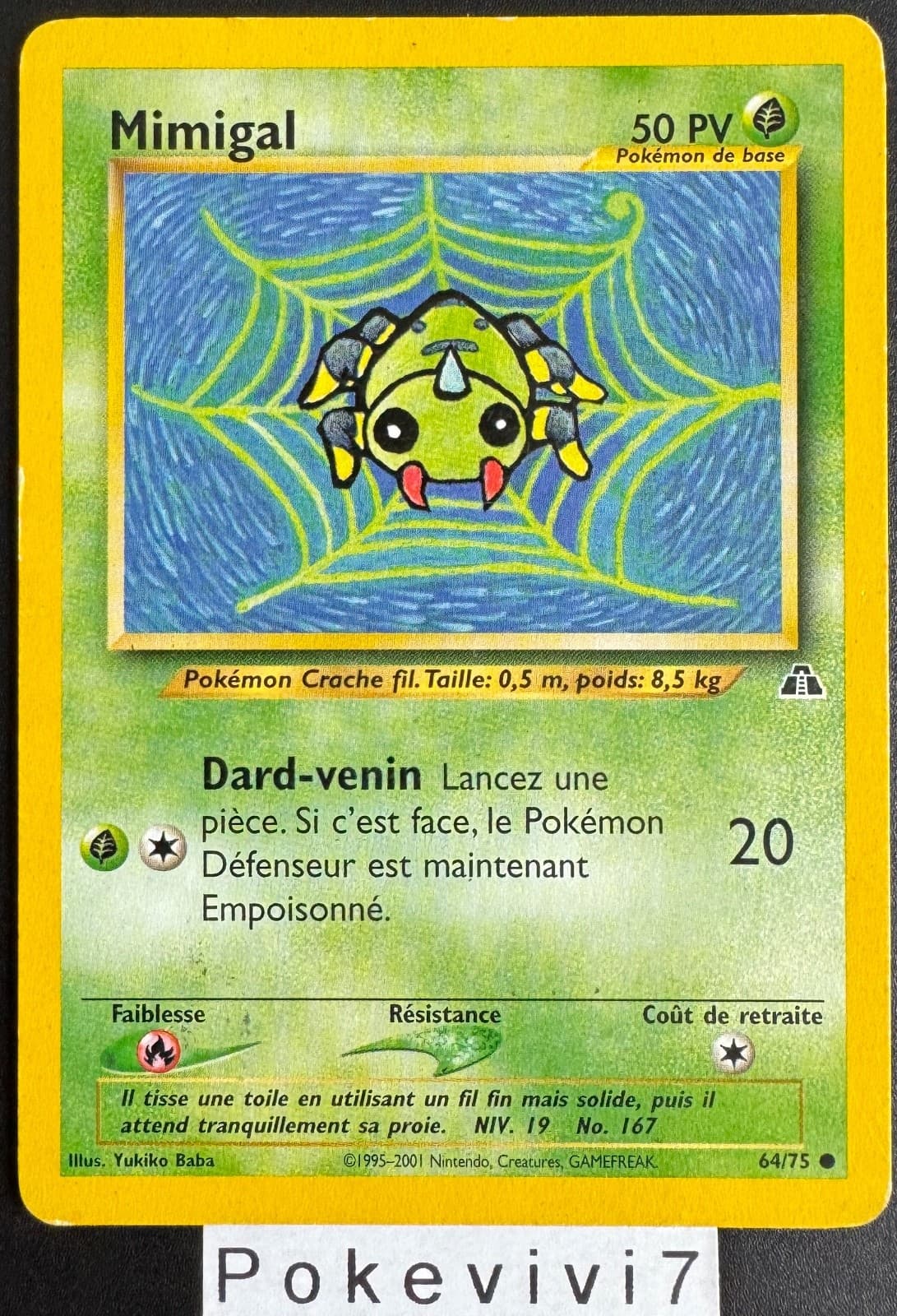 Carte Pokemon MIMIGAL 64/75 Commune NEO DISCOVERY Wizards FR OCCASION