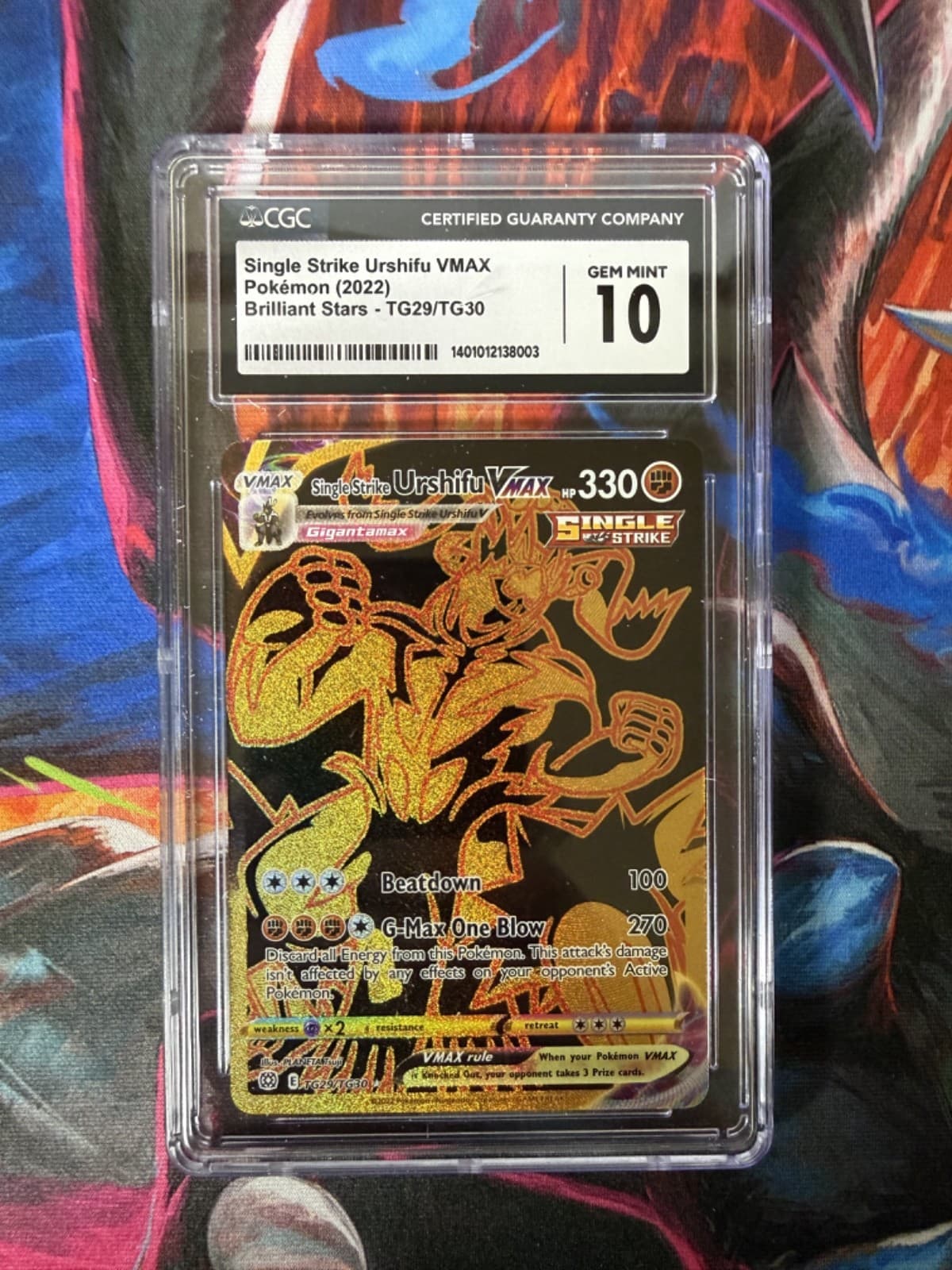 Single Strike Urshifu VMAX (Secret) TG29/TG30 Swsh09: Brilliant Stars CGC 10
