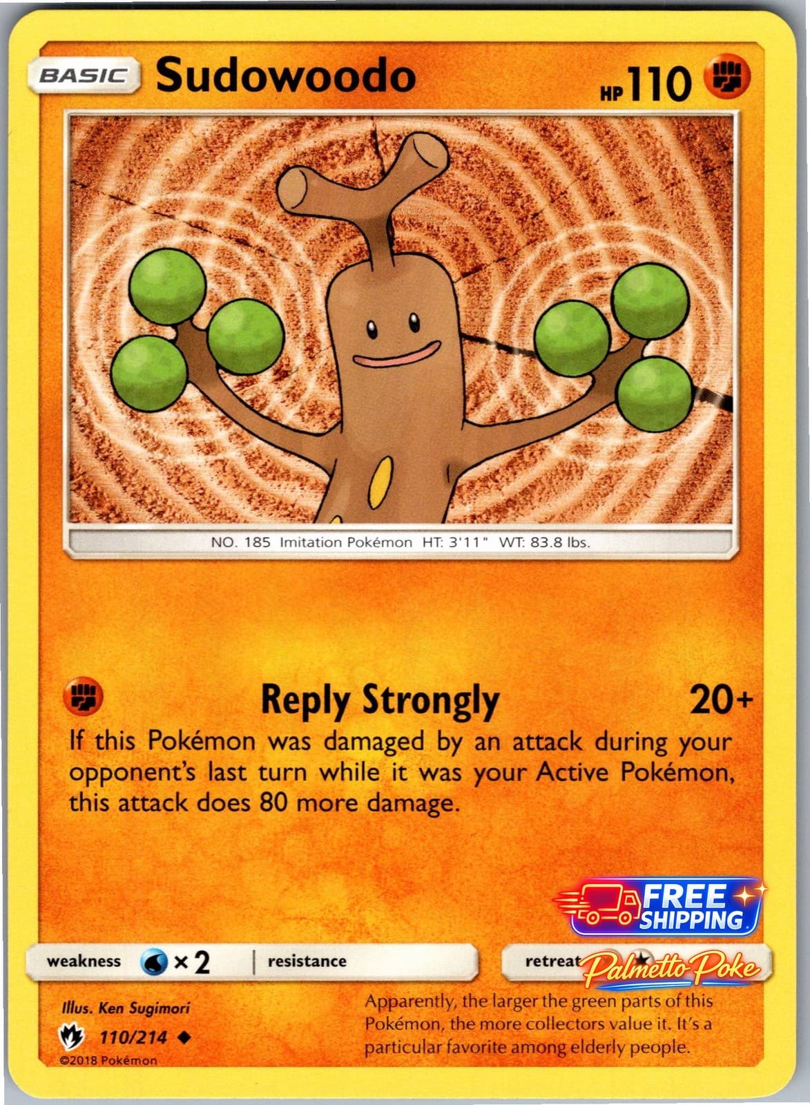 Sudowoodo 110/214 Uncommon SM - Lost Thunder Pokemon NM/LP
