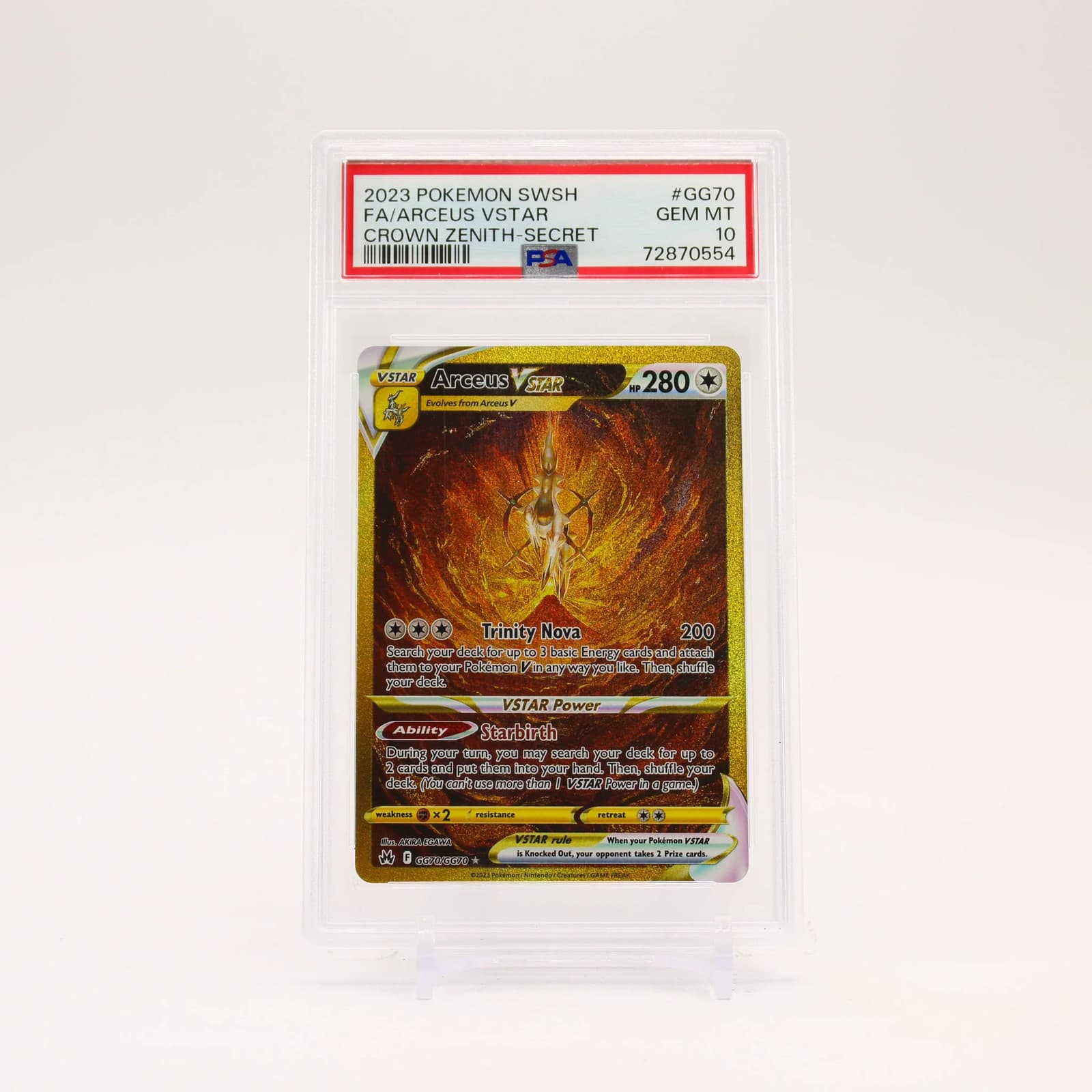 Arceus Vstar - GG70/GG70 PSA 10 Crown Zenith Galarian Gallery Pokemon - GEM MINT