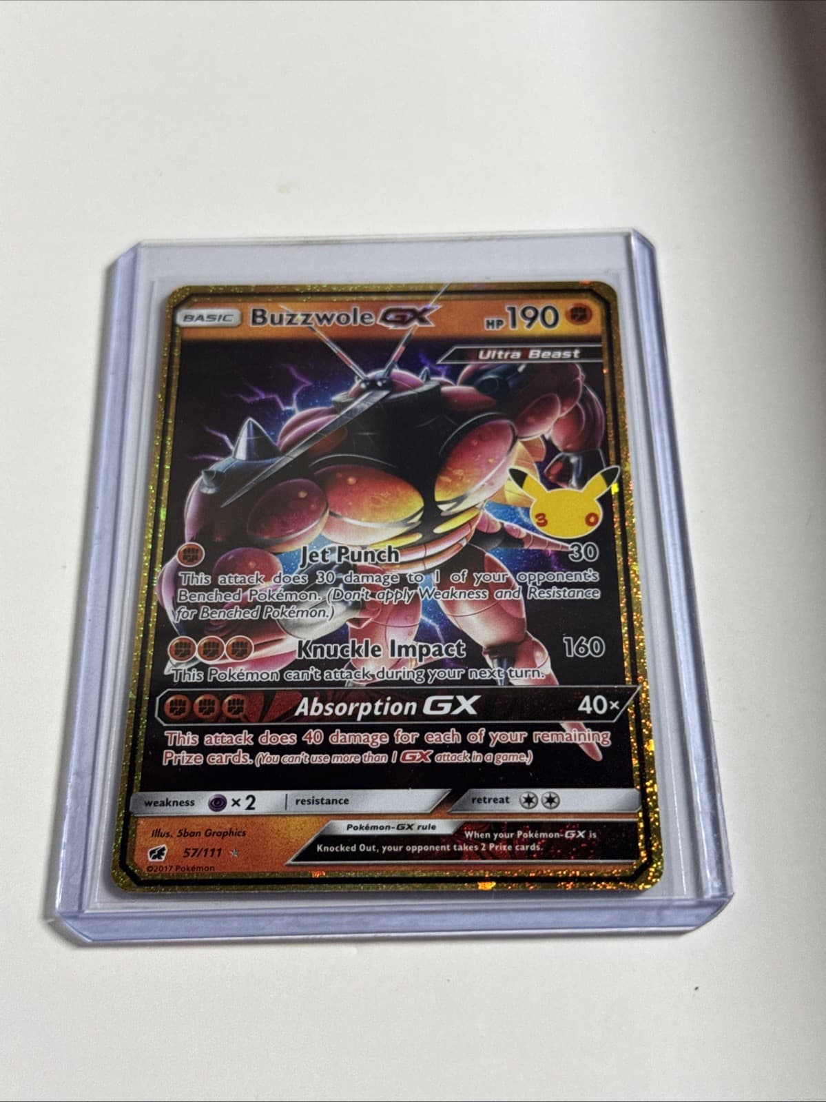 NM BUZZWOLE GX 57/111 ME: 30TH CELEBRATION CLASSIC COLLECTION HOLO