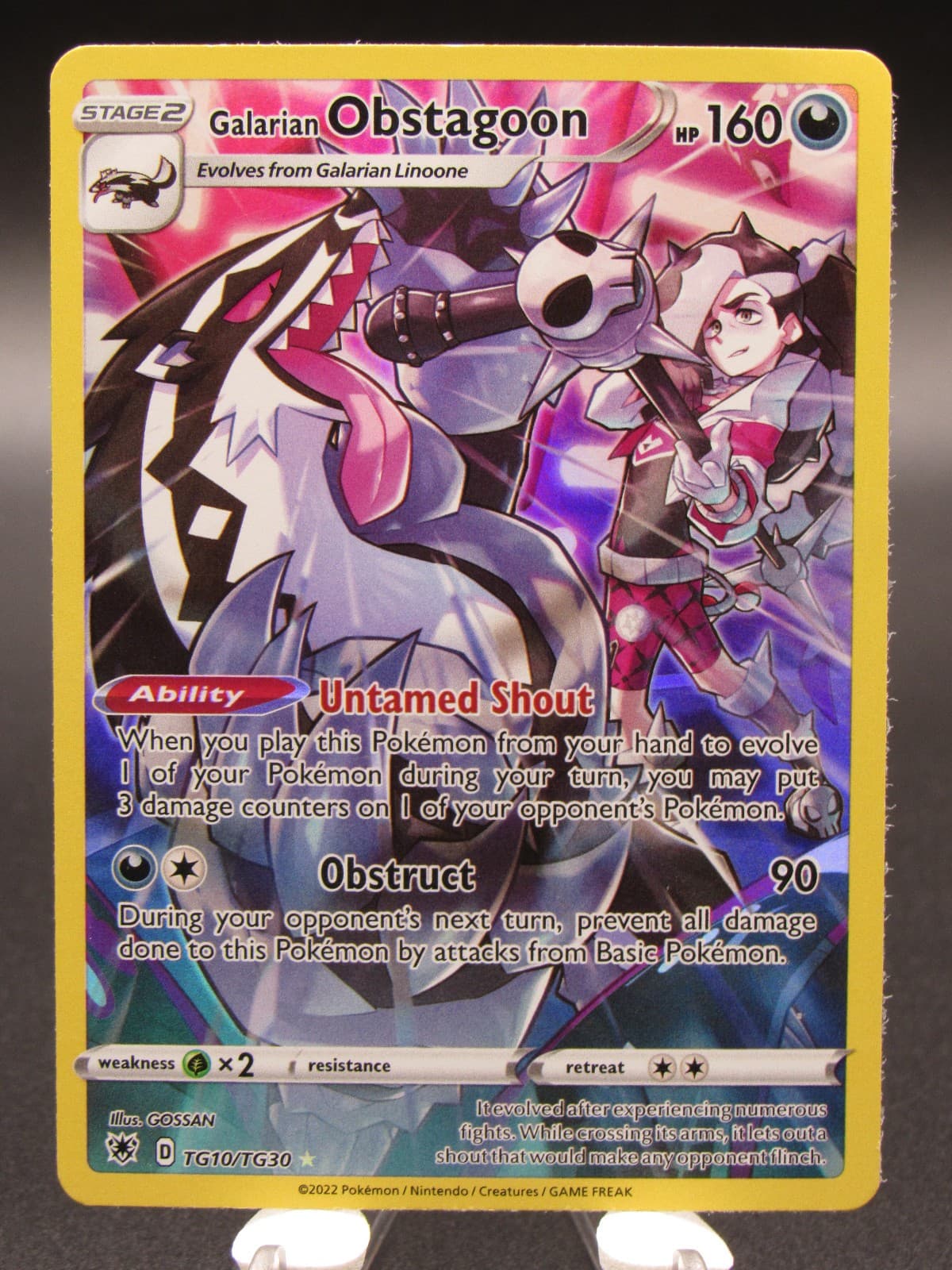 Galarian Obstagoon TG10/TG30 Swsh10: Astral Radiance Trainer Gallery UR (LP)
