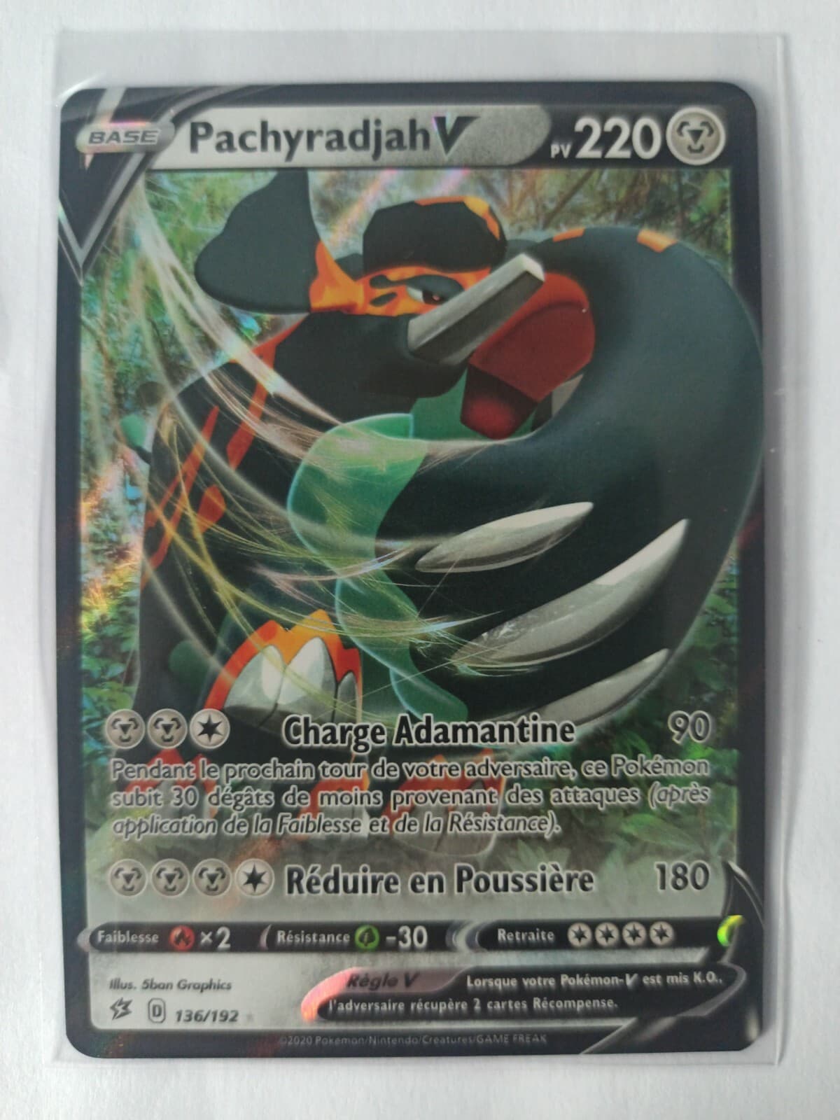 Pokemon Pachyradjah V 136/192 EB2 Clash Des Rebelles