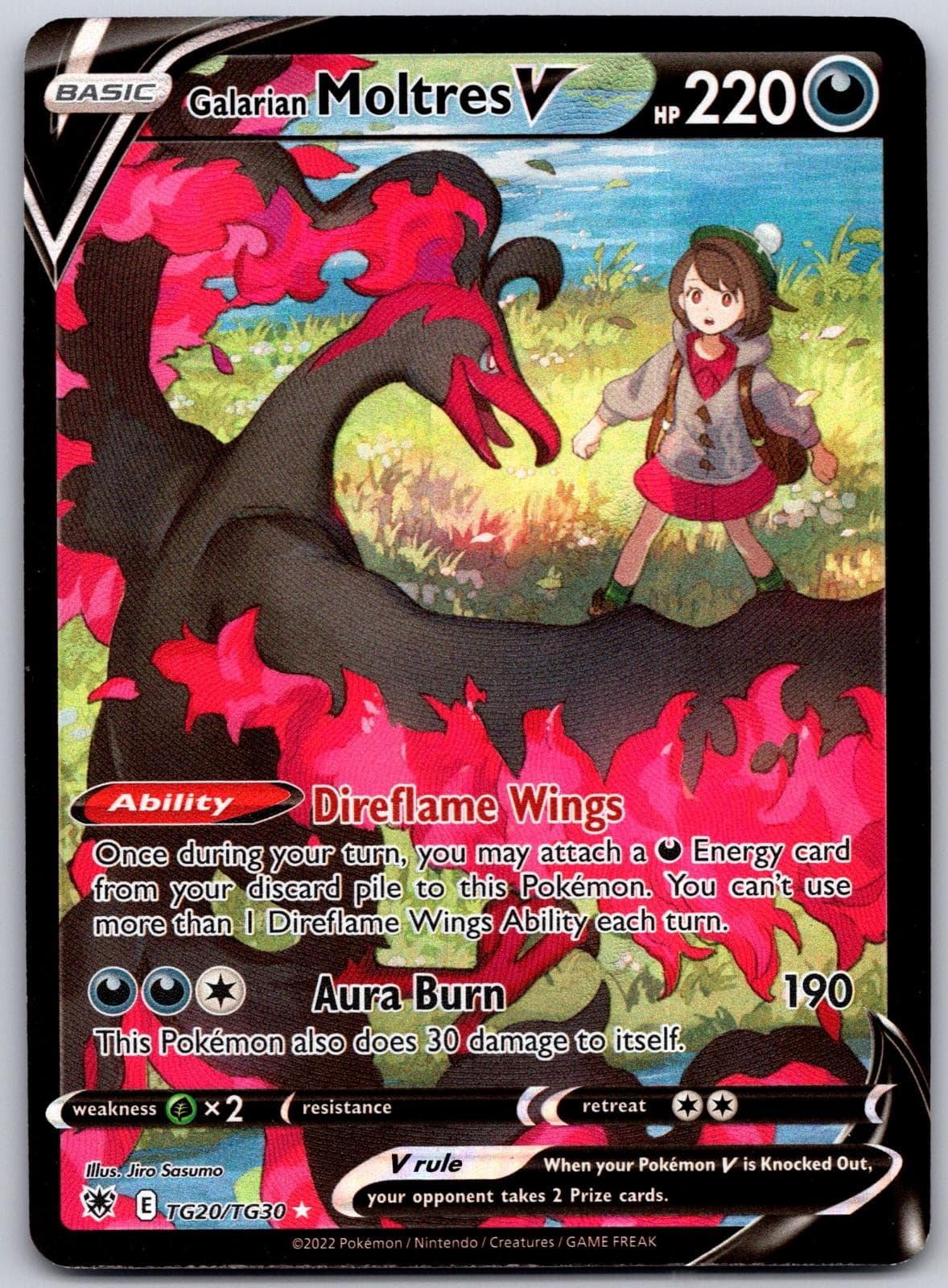 Galarian Moltres V TG20/TG30 Pokemon Holo Astral Radiance Trainer Gallery NM