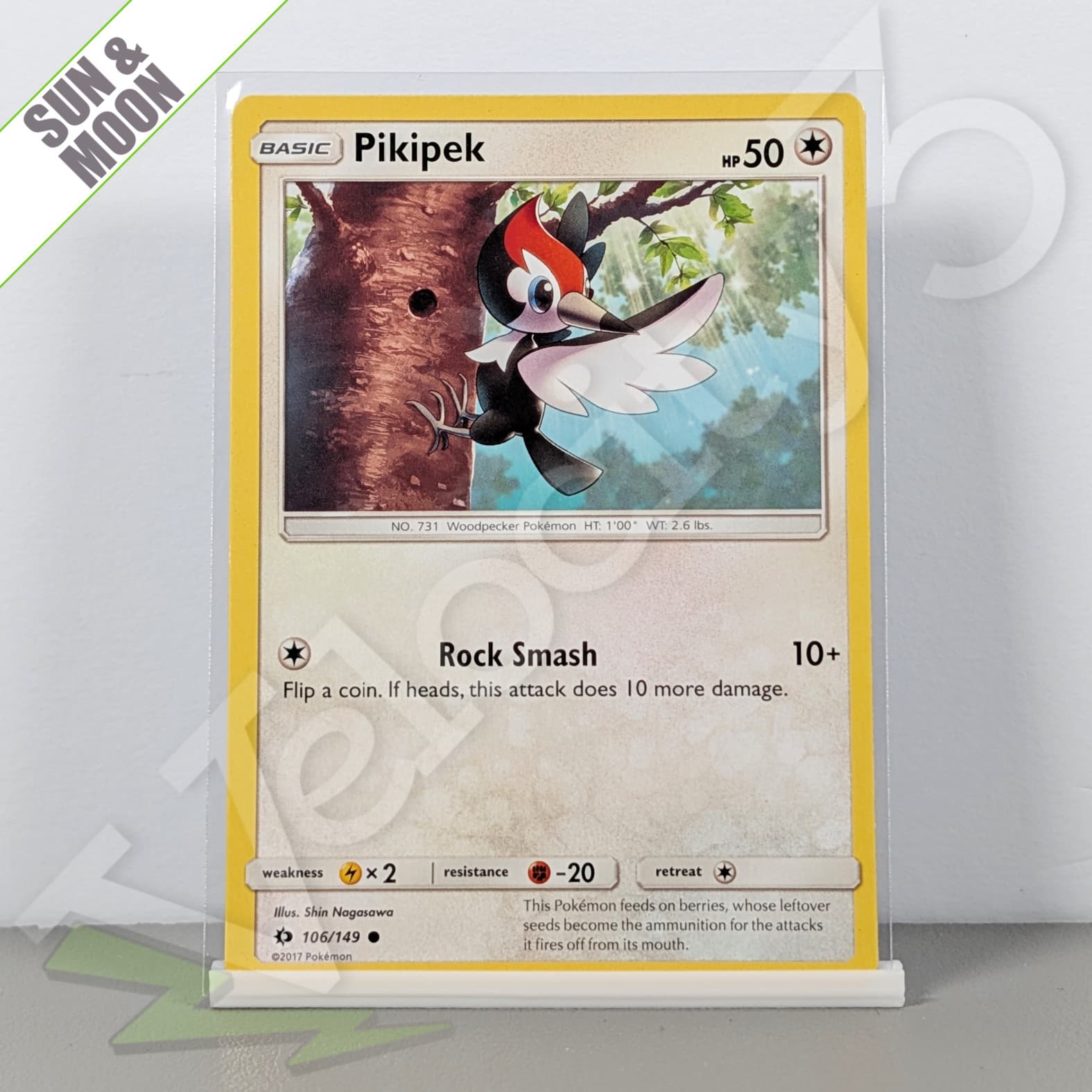 Pokemon TCG Card - Pikipek 106/149 Common | 2017 Sun & Moon Base Set