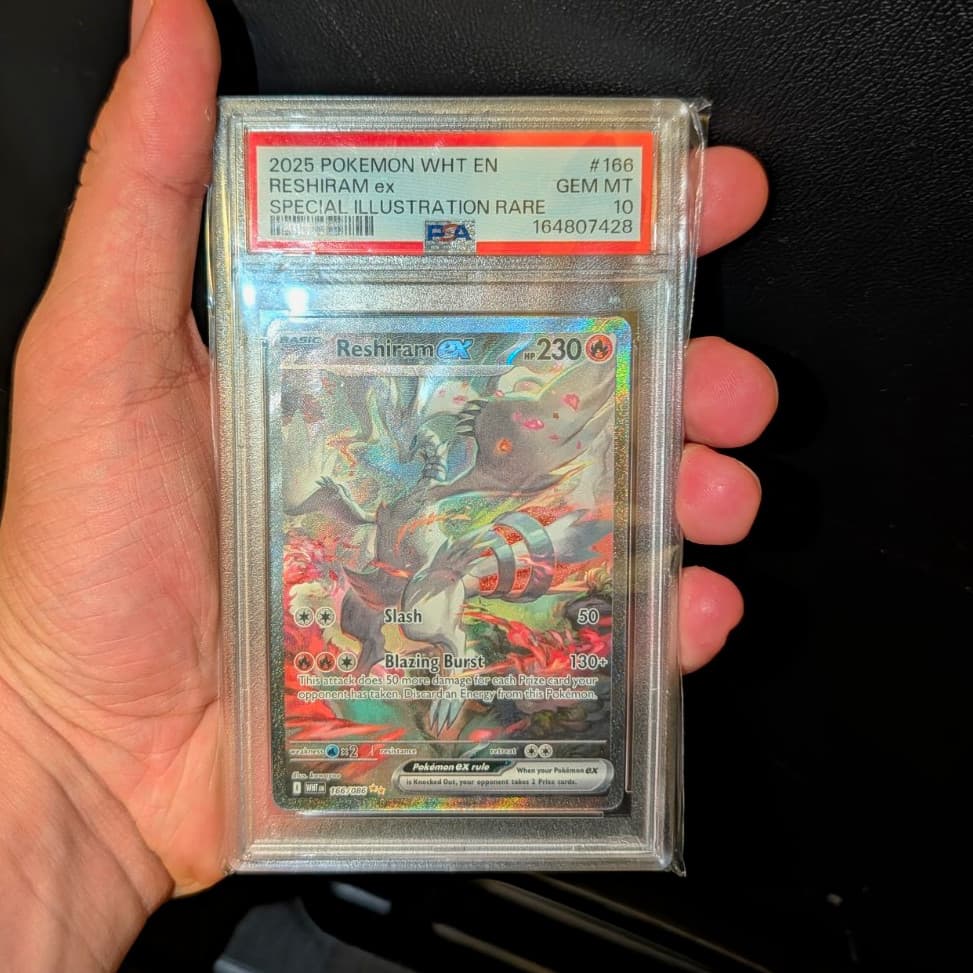 PSA 10 Reshiram ex 166/086 Sv: White Flare SIR Holo English 2025