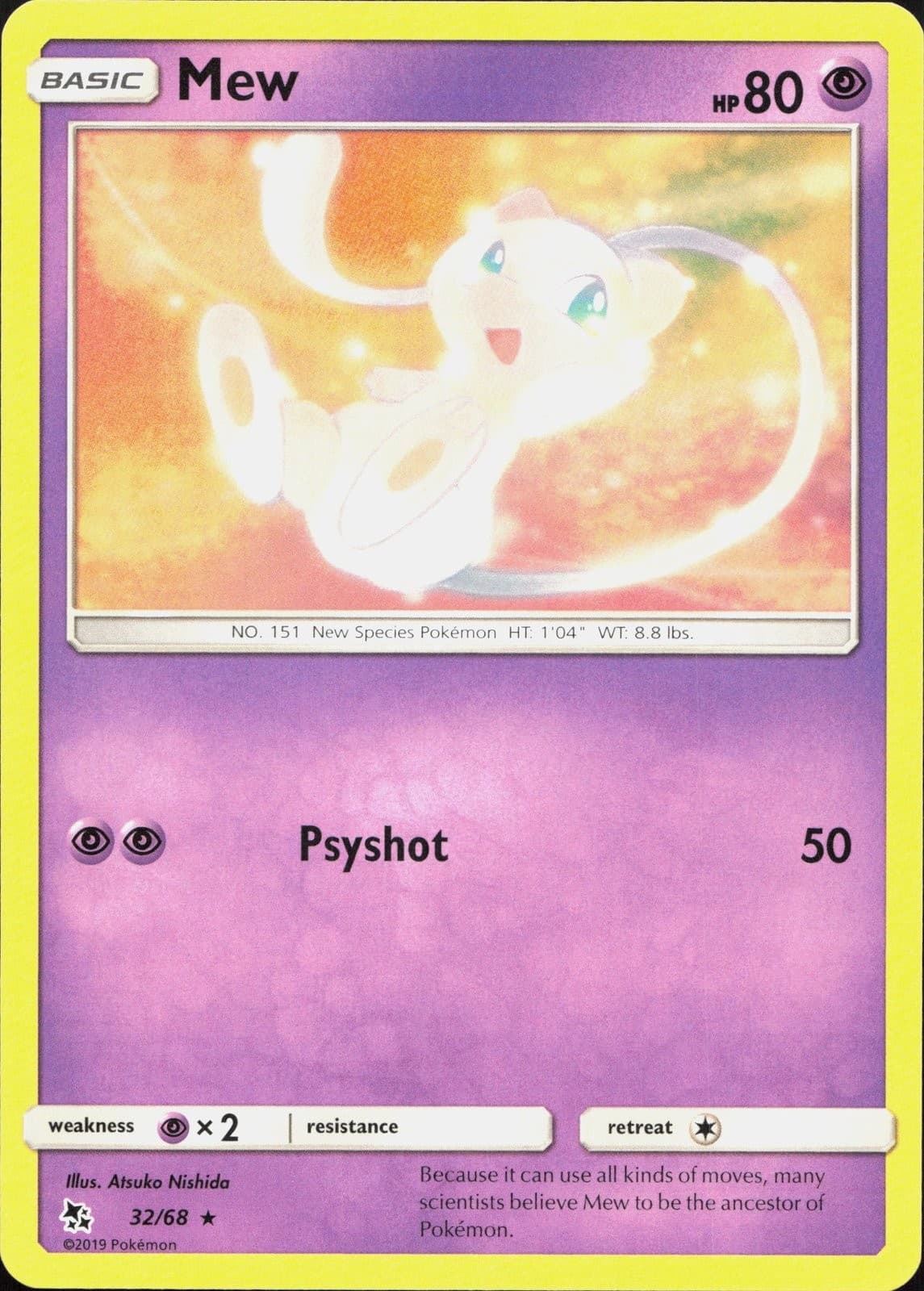 Pokemon Mew 32/68 Hidden Fates NM