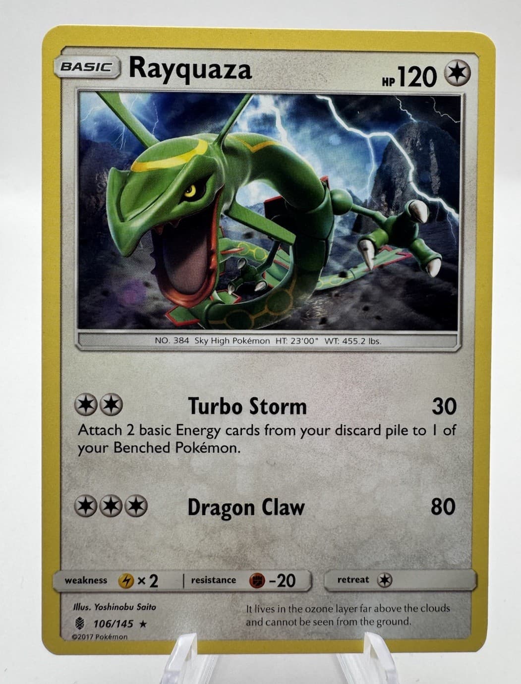 Rayquaza 106/145 Non Holo Rare Guardians Rising Pokemon - Near Mint
