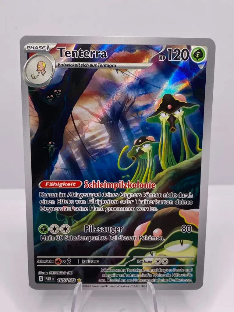 Pokemon Karte Tenterra 185/182 - PAR Paradoxrift - NM Full Art Art Rare Deutsch