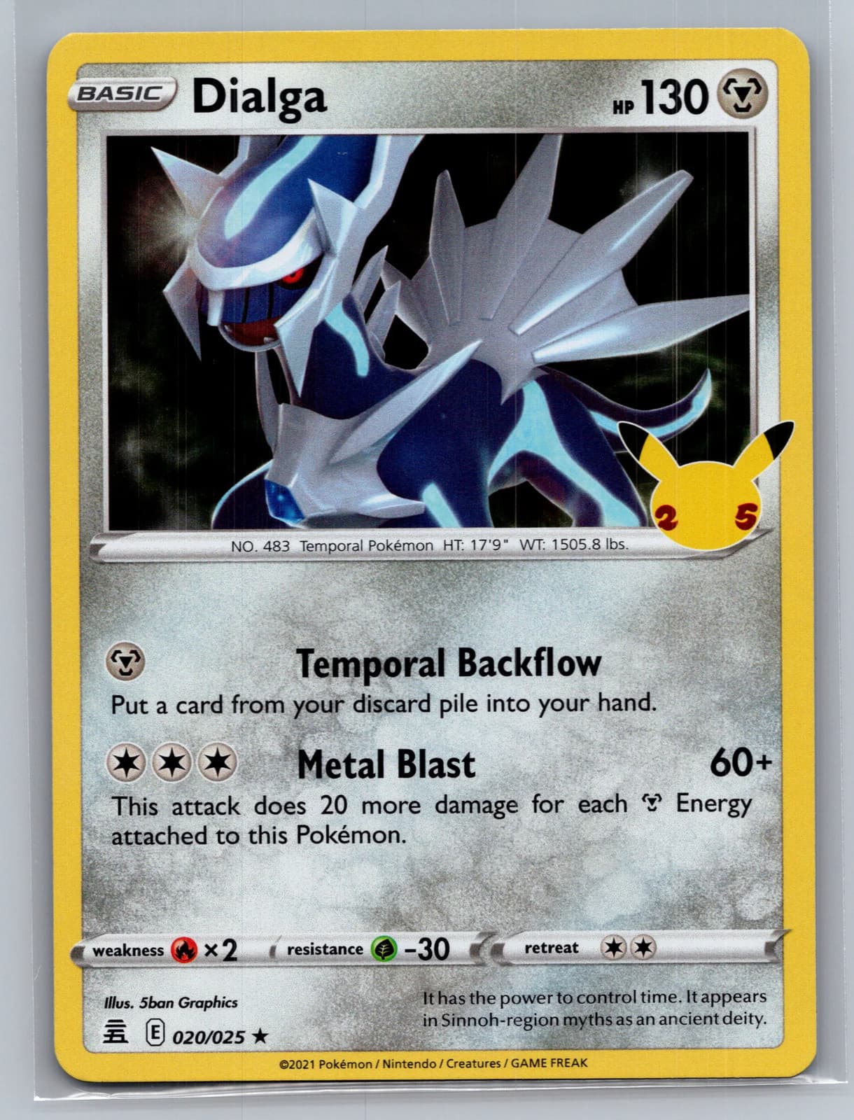 Dialga #20/25 2021 Celebrations Pokemon TCG