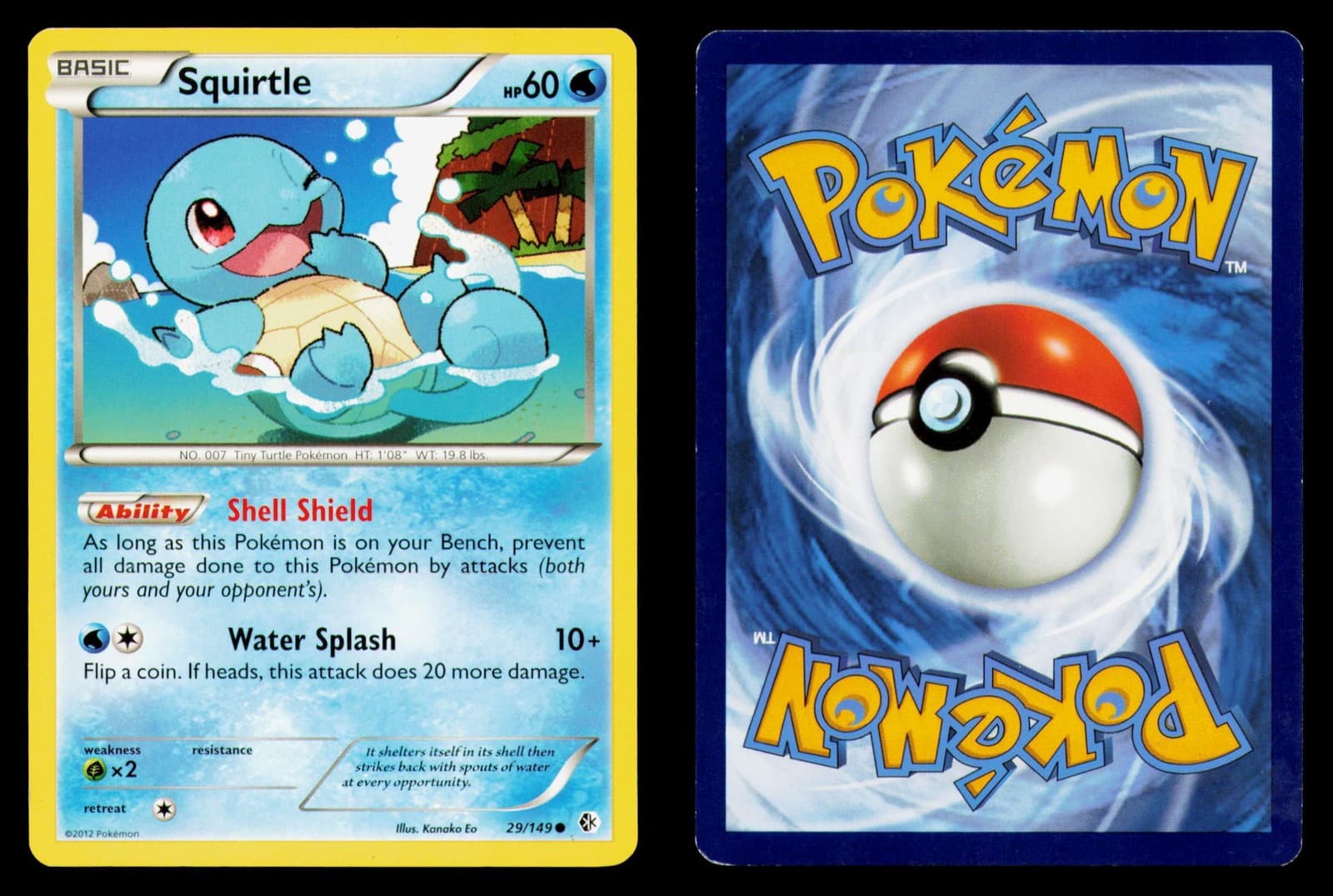 SQUIRTLE 2012 29/149 BOUNDARIES CROSSED POKEMON