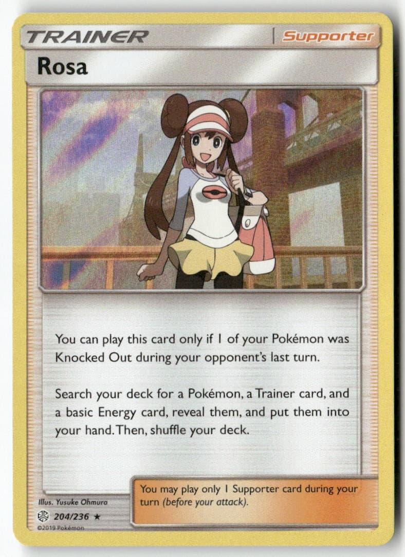 Rosa 204/236 Holo Rare Cosmic Eclipse Pokemon LP