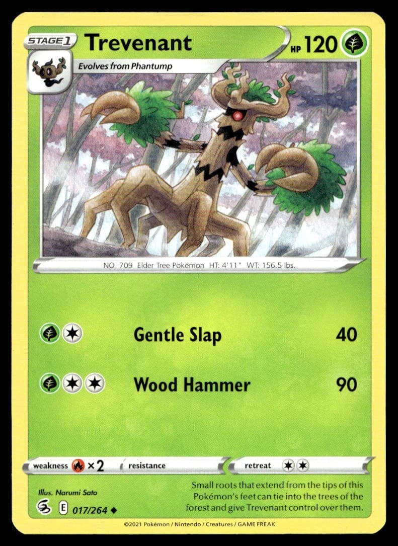 Trevenant 17/264 Pokemon Card Fusion Strike Uncommon 120 HP Near Mint DL