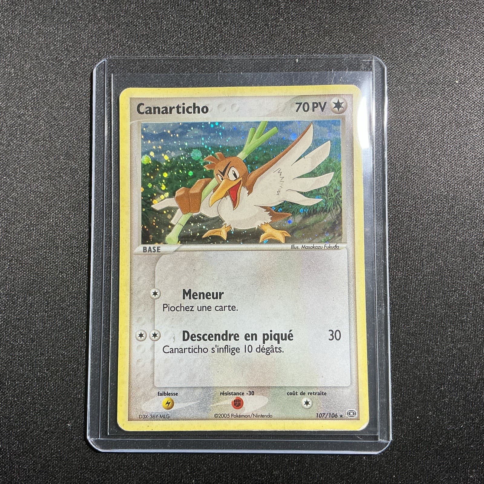 Carte Pokémon Canarticho 107/106 Holo secrète Ex Émeraude FR Exc