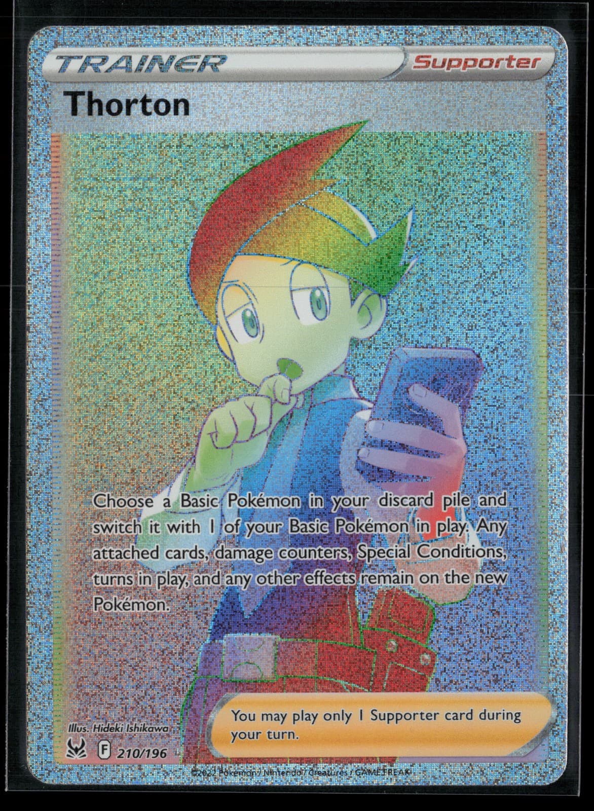 Thorton #210/196 Swsh11 Lost Origin Secret Rare Pokemon TCG NM