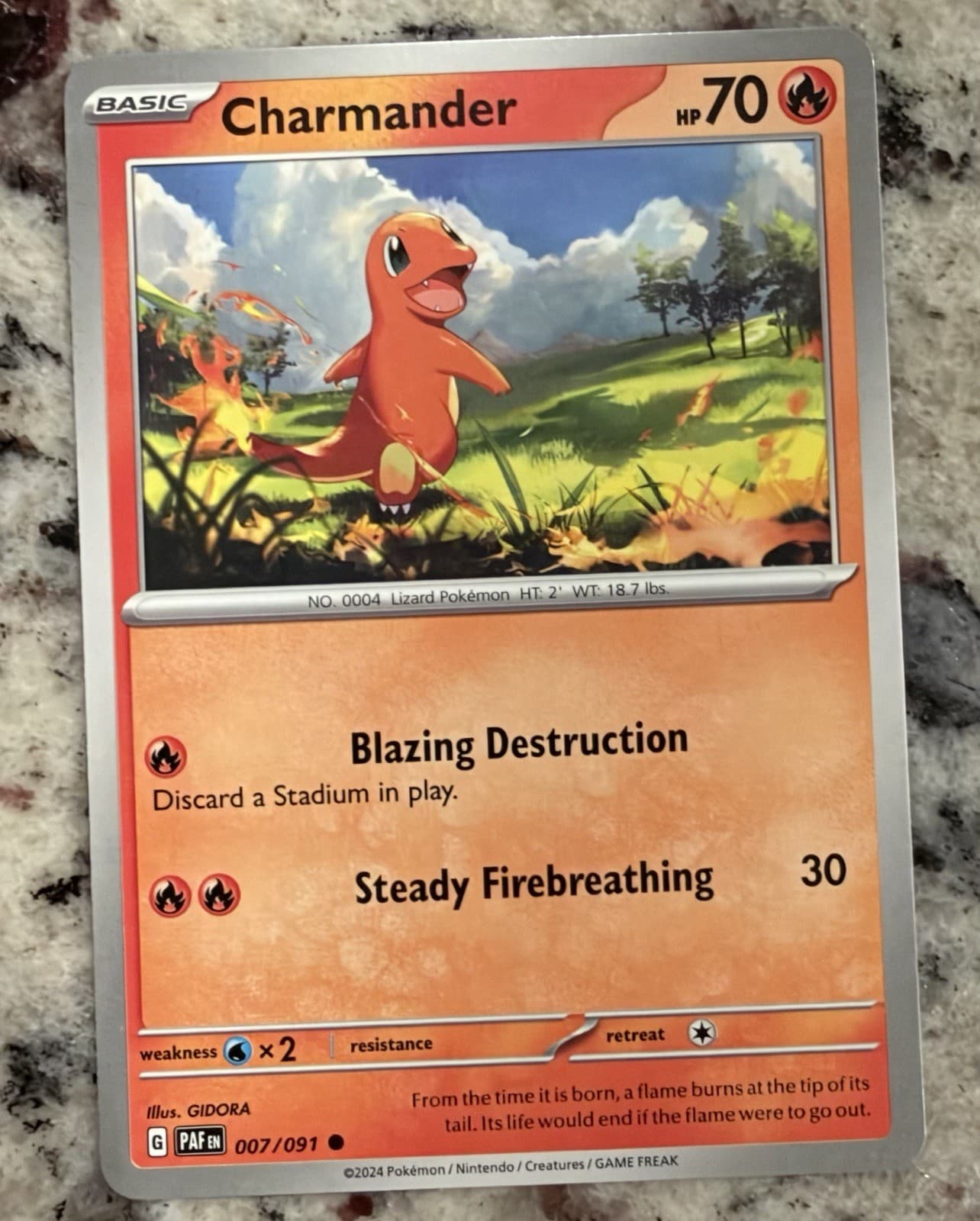 Charmander 7/91 Pokemon SV: Paldean Fates NM