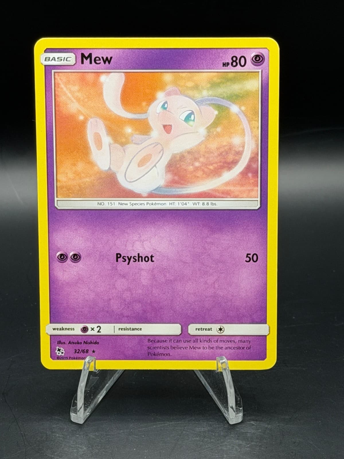 Mew 32/68 | Hidden Fates Rare Pokémon Card  Near Mint 