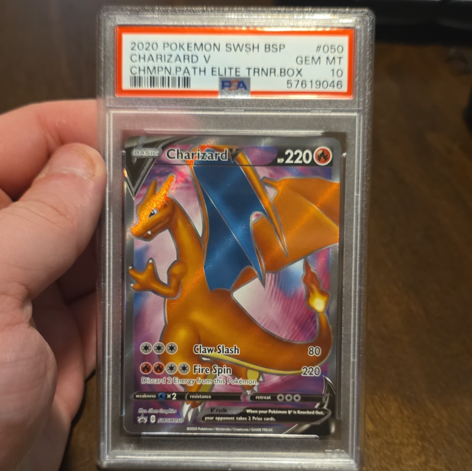 The Pokémon Company PSA 10 Charizard V SWSH050 SWSH Promo Holo EN 2020
