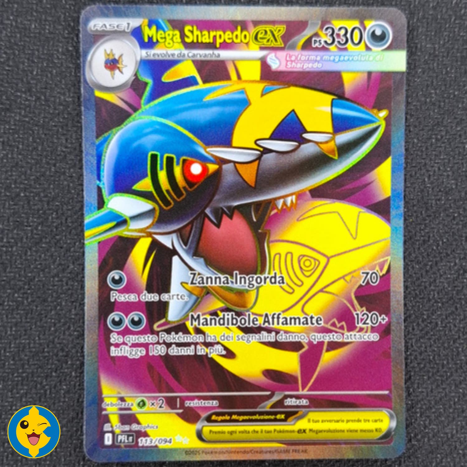 MEGA SHARPEDO EX 113/094 - PFL Pokemon Fiamme Spettrali - ITALIANO - NEAR MINT