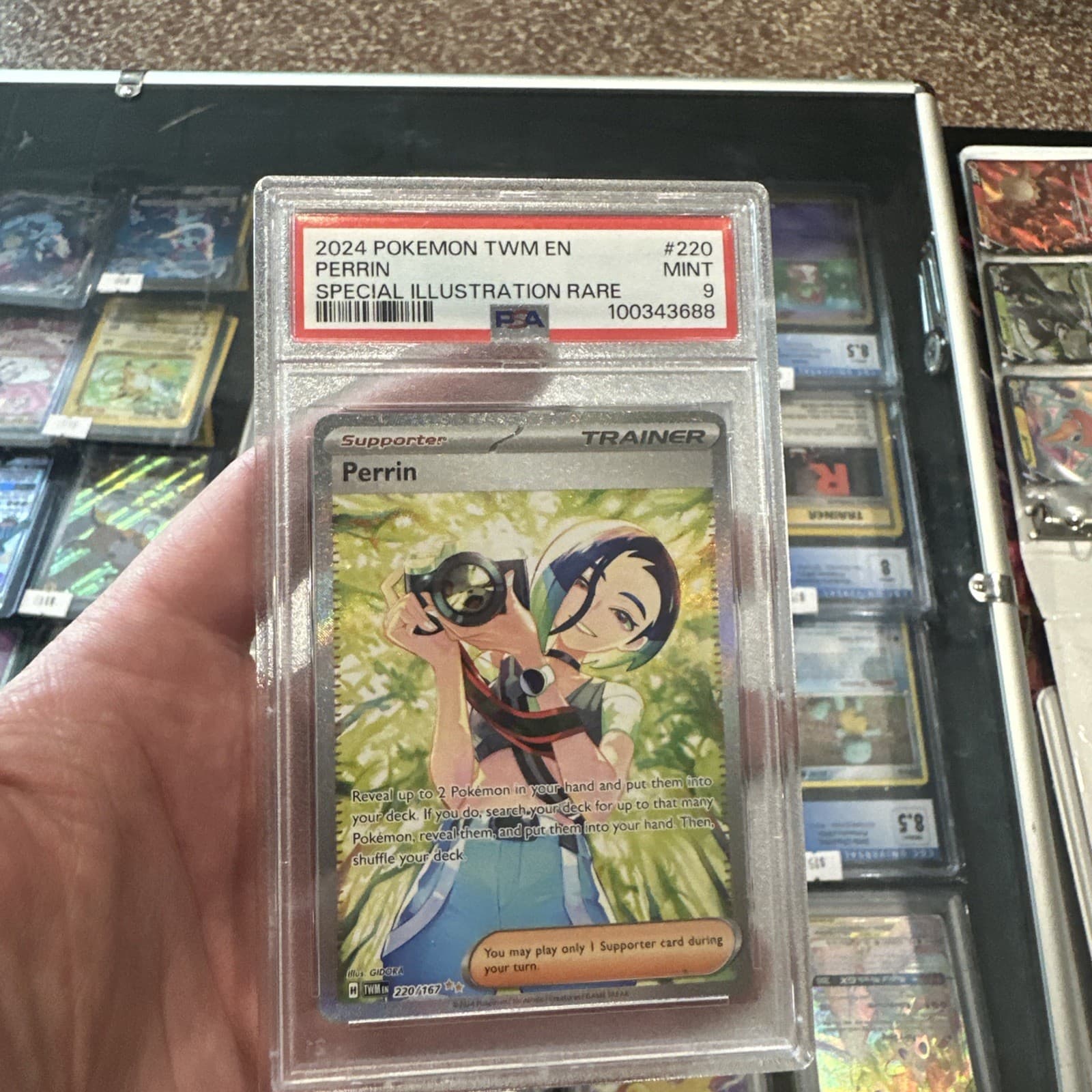 Perrin 220/167 Sv06: Twilight Masquerade Holo PSA 9 Mint Pokémon TCG Full Art